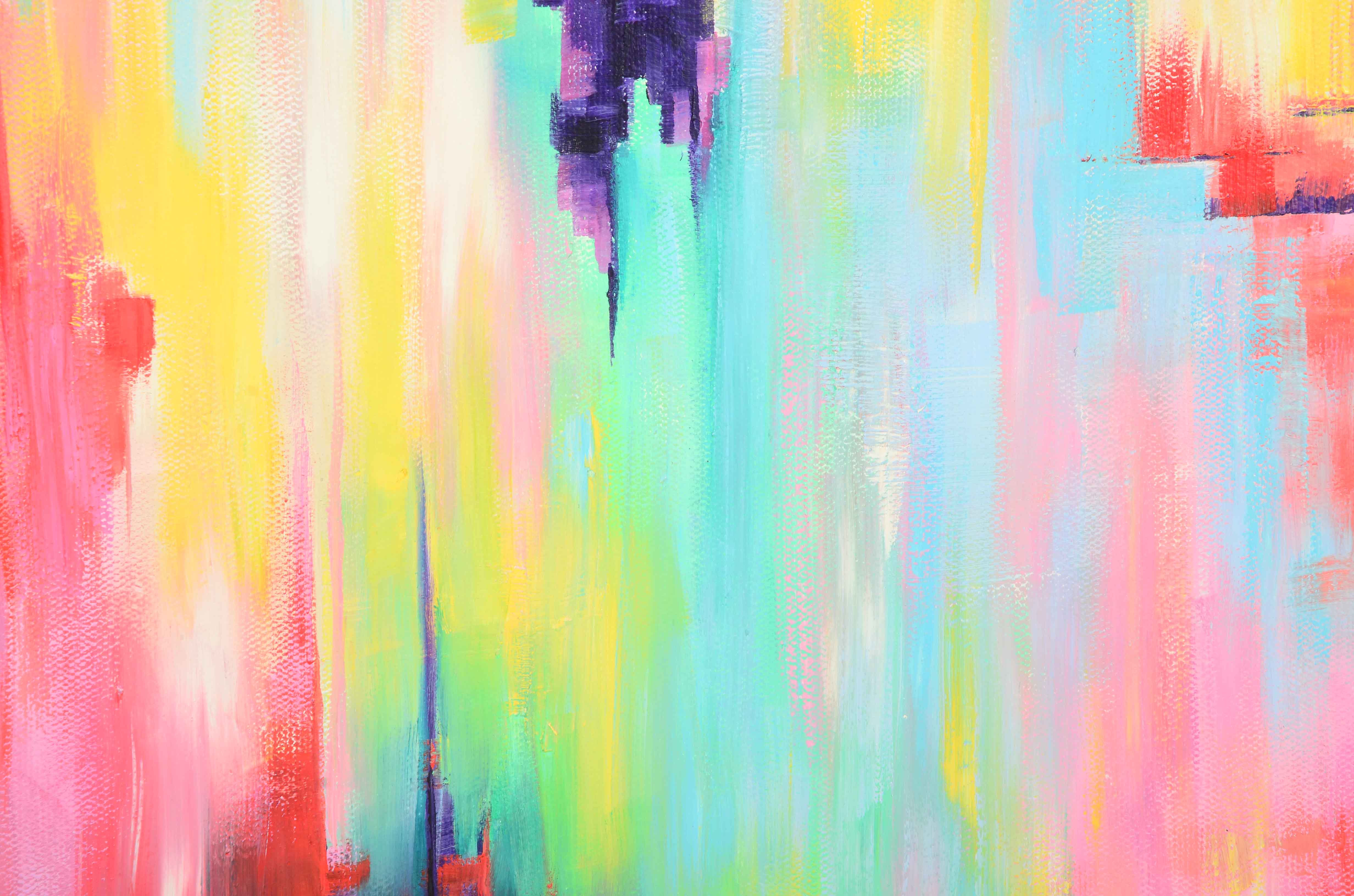 Sanna Original Acrylic on Canvas Triptych "Sanctuary"