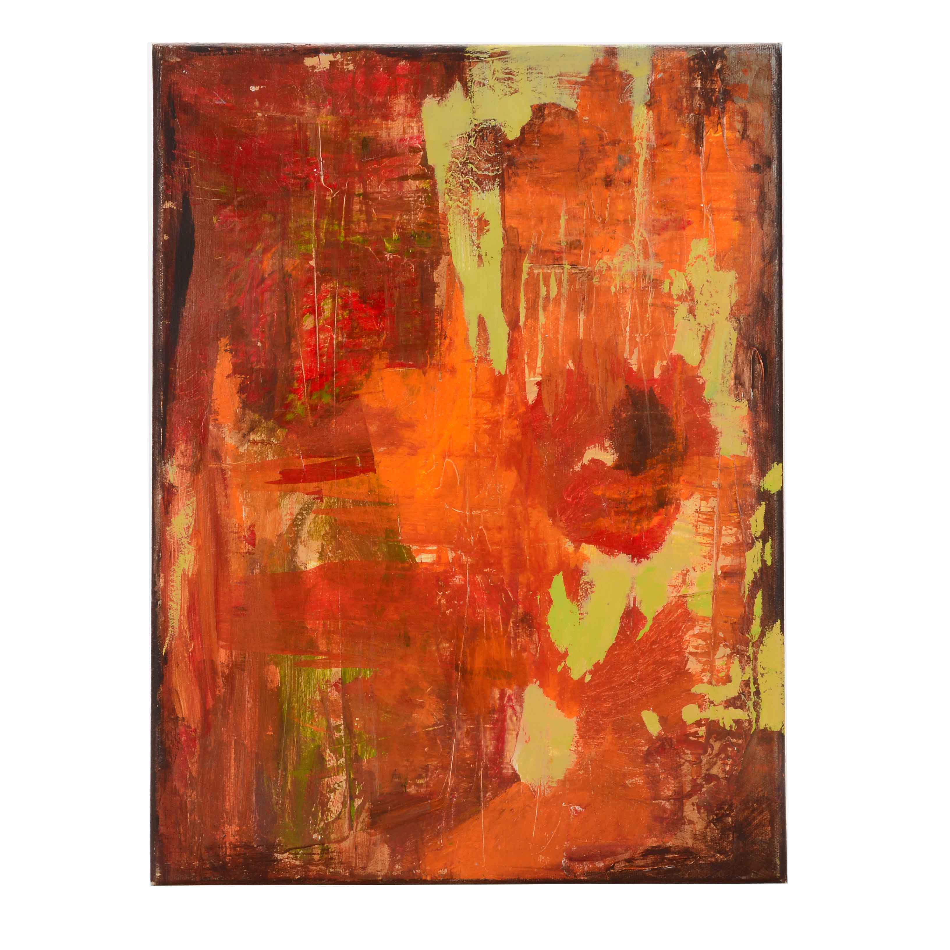 Original Acrylic Painting on Canvas "Flower Study"