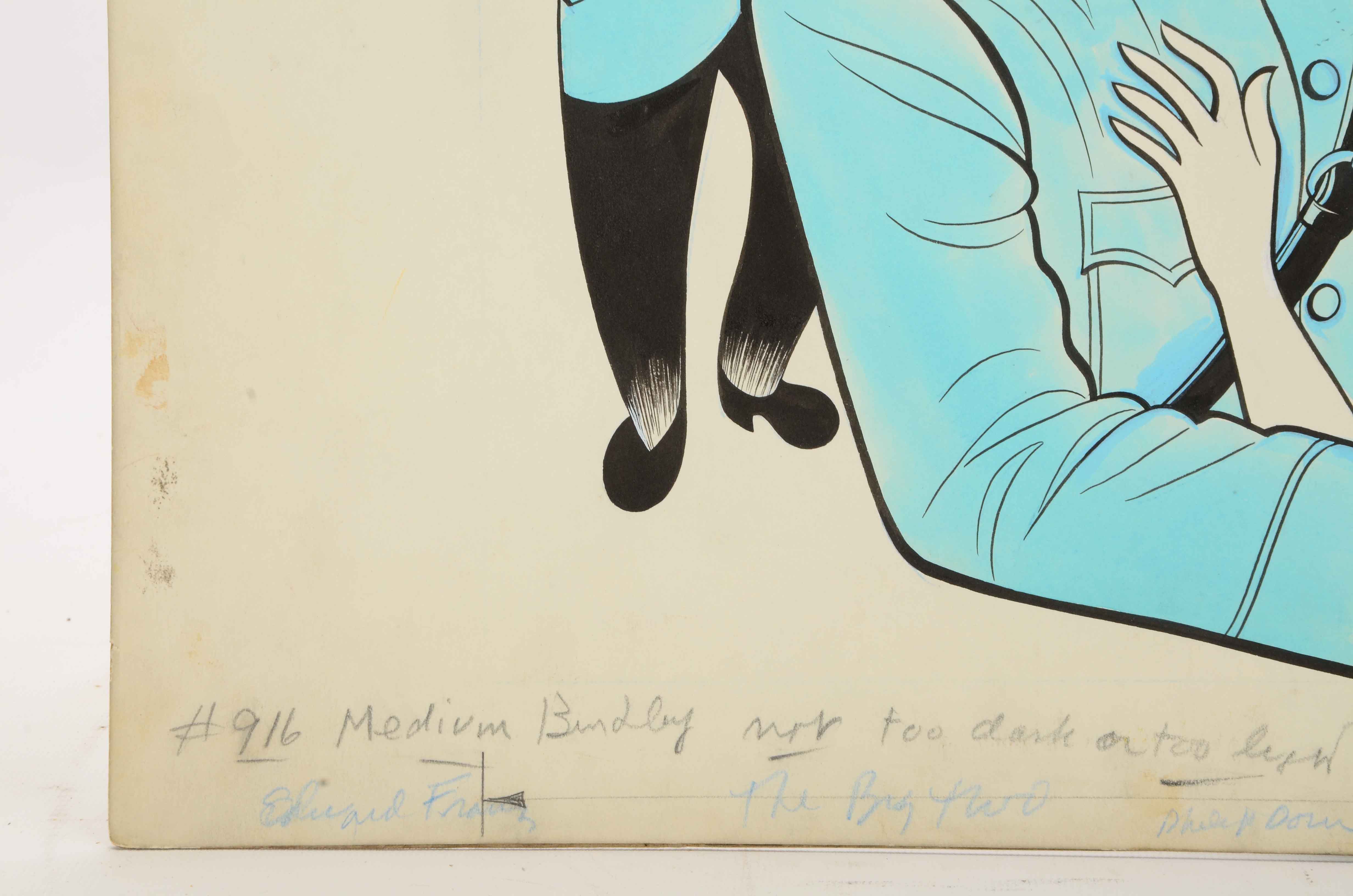 Sam Norkin Original Mixed Media Illustration "The Big Two"