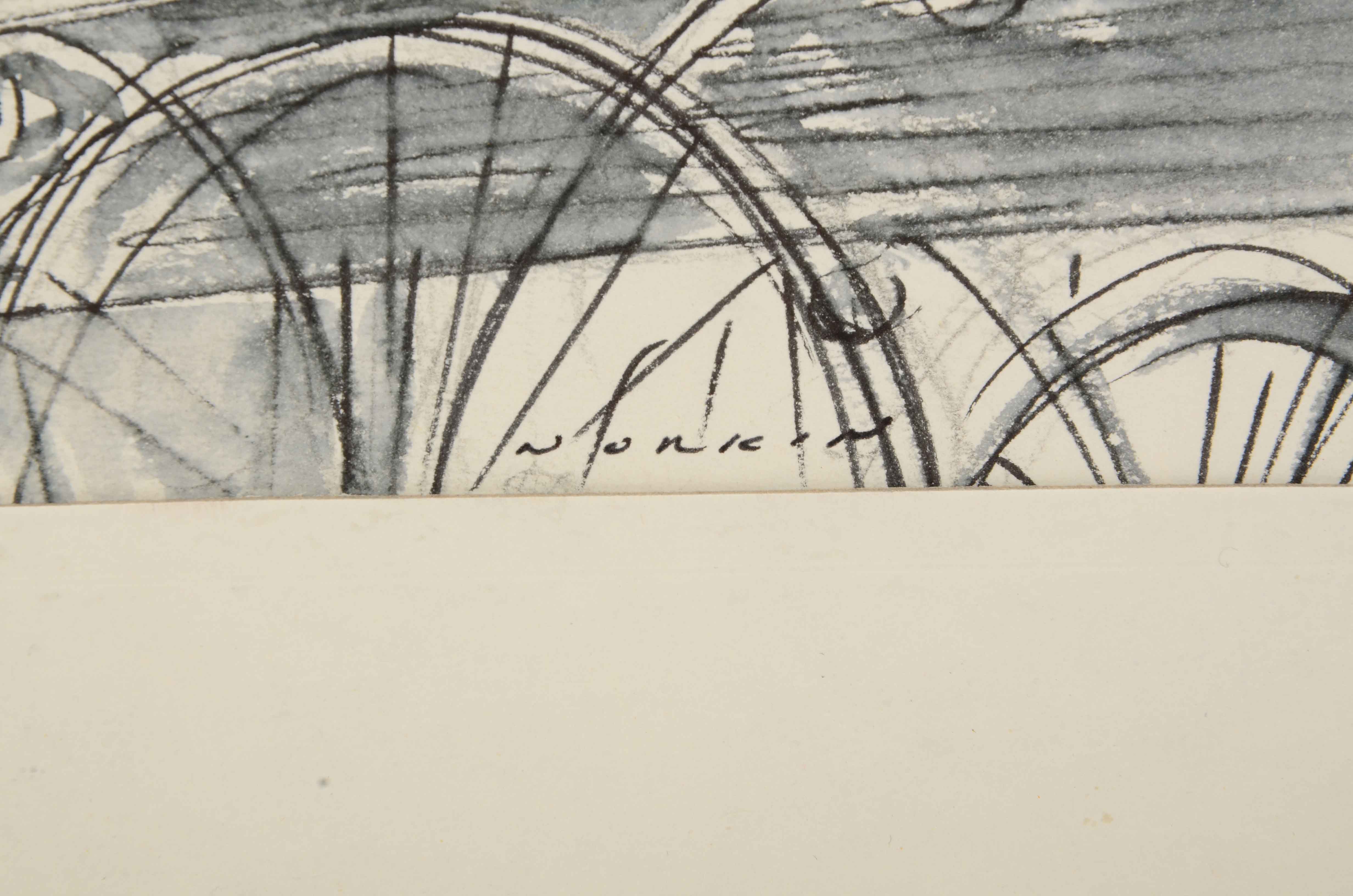 Sam Norkin Original Ink Wash Illustration "France: Lourdes"