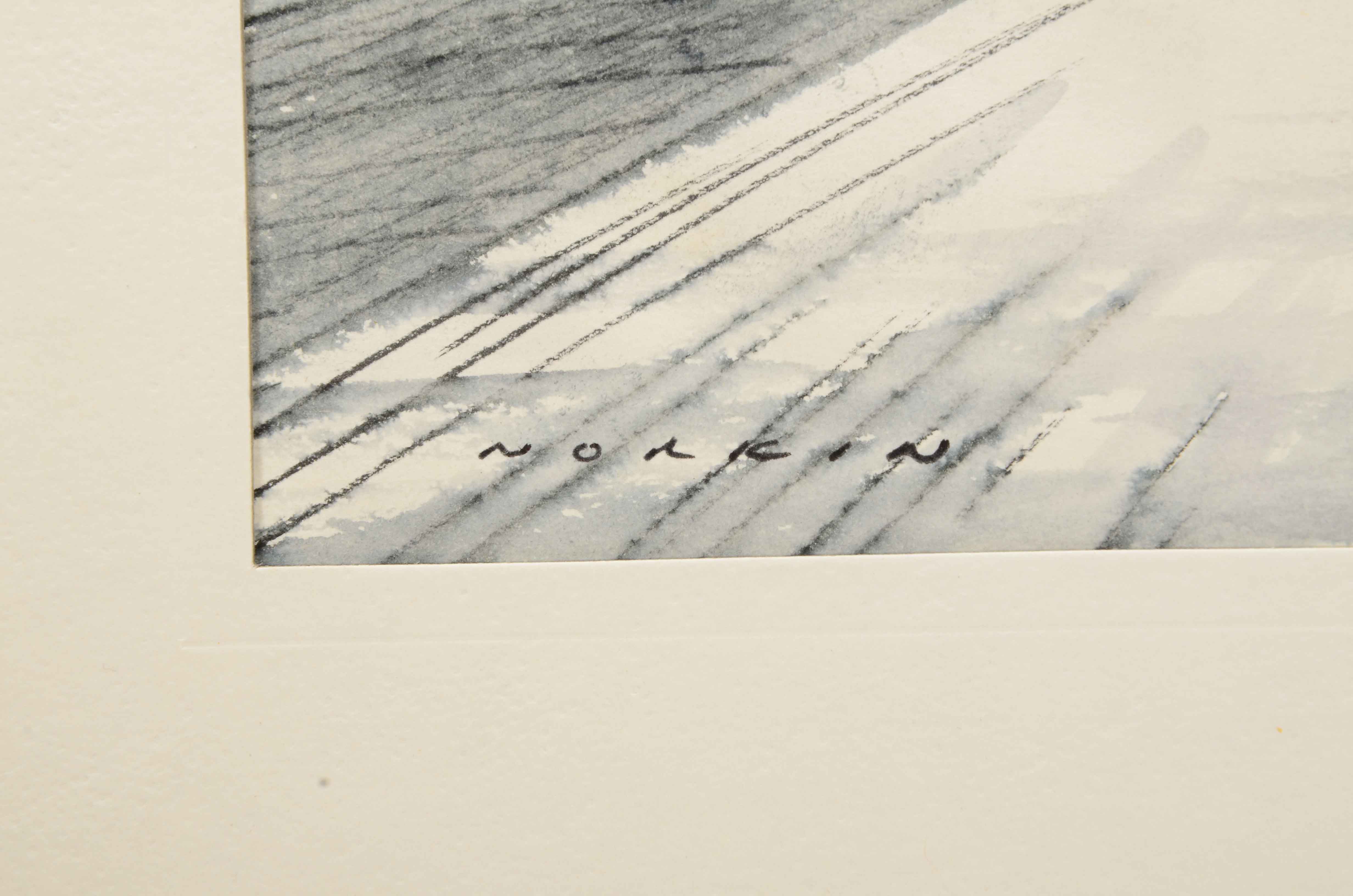 Sam Norkin Original Ink Wash Illustration "France: Lourdes"