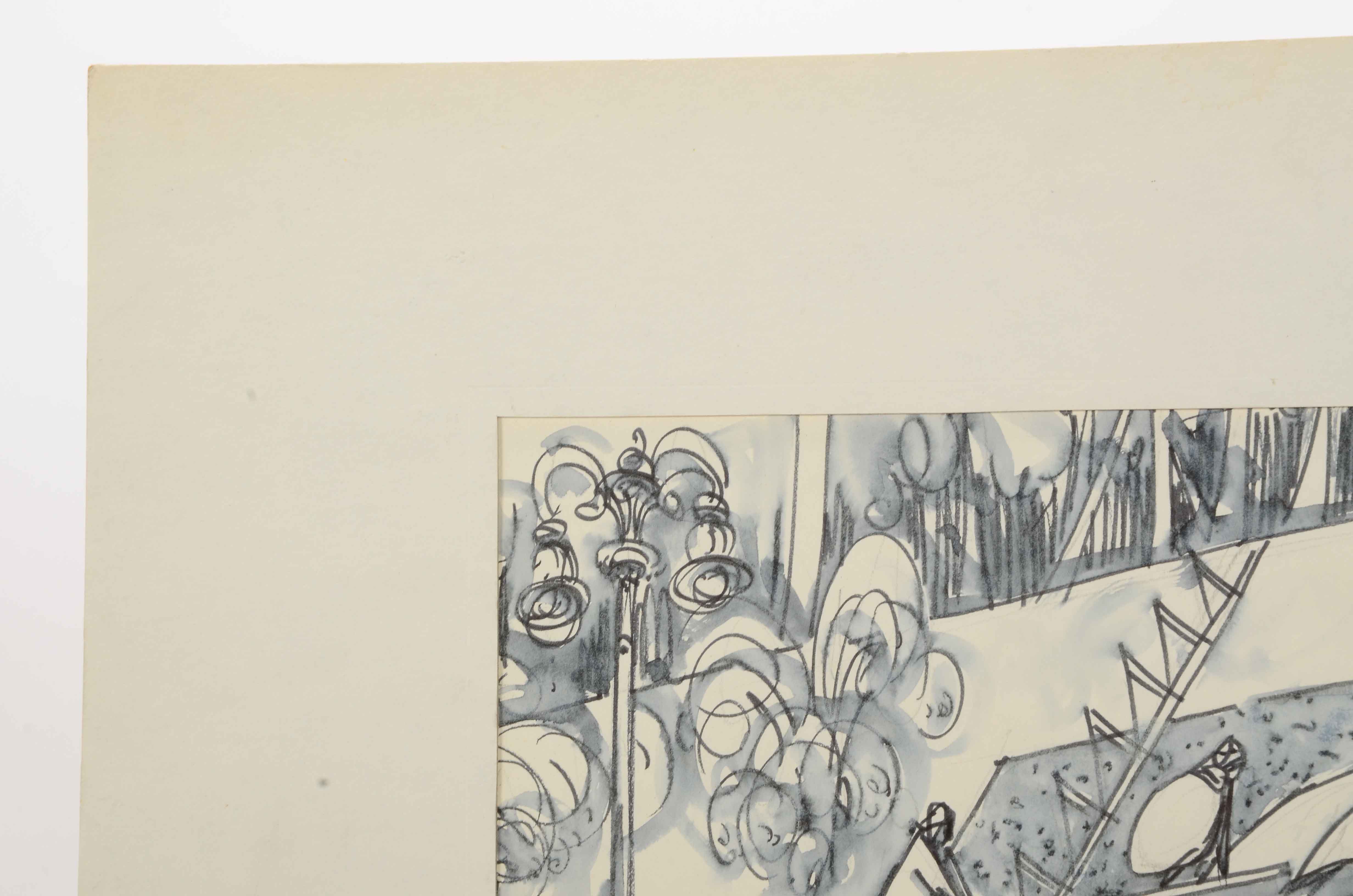 Sam Norkin Original Ink Wash Illustration "USSR: Kiev"