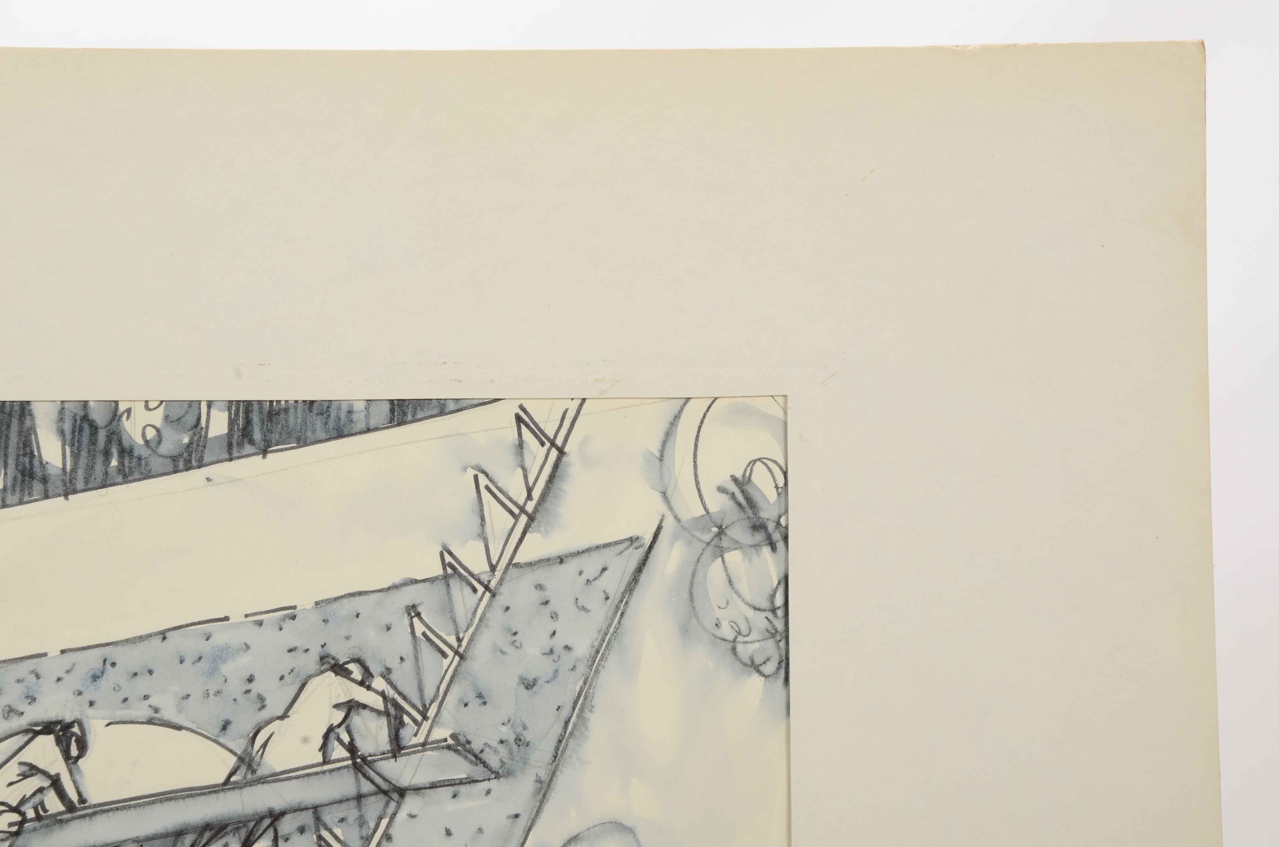 Sam Norkin Original Ink Wash Illustration "USSR: Kiev"