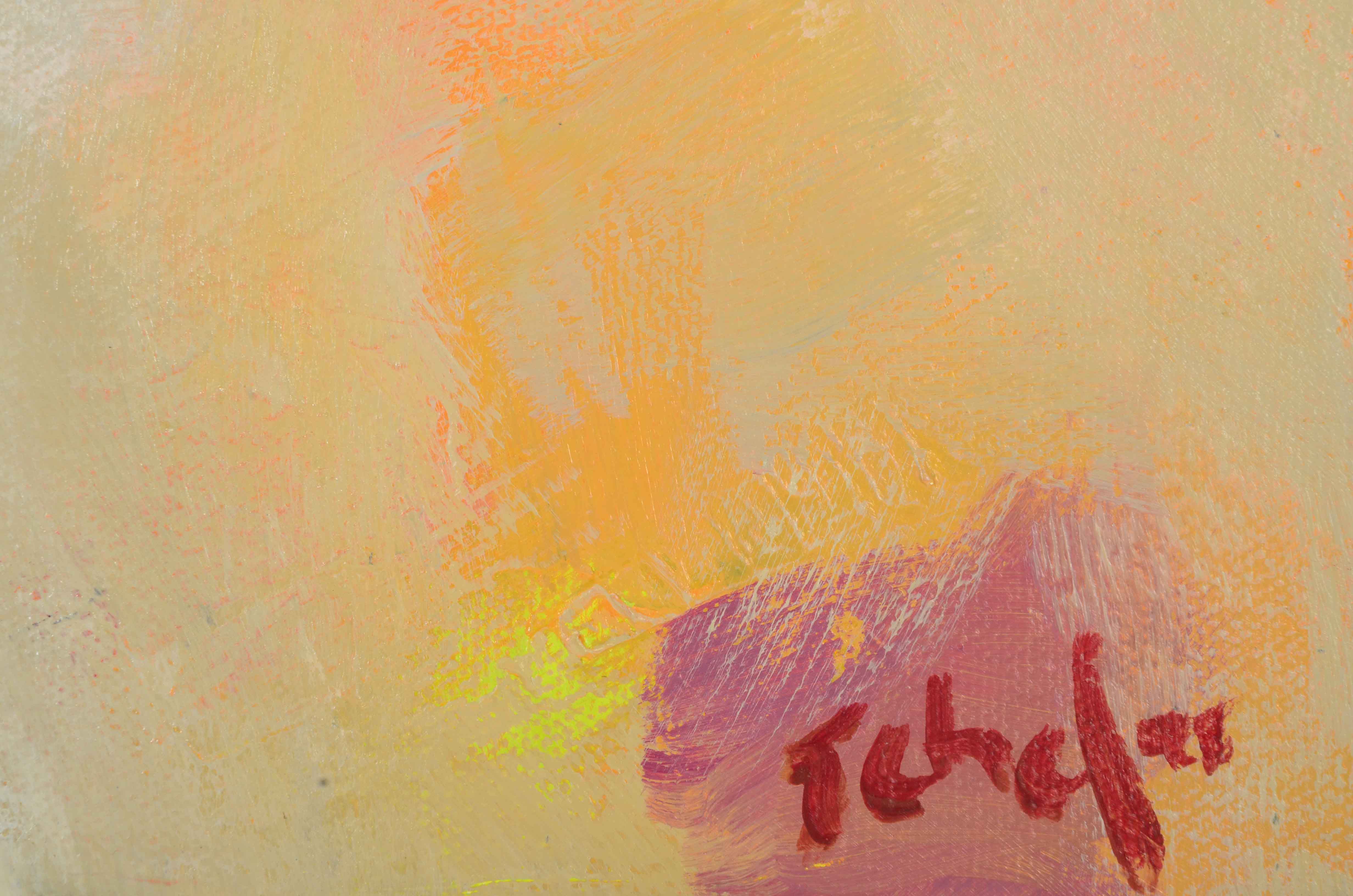 Lisa Schafer Original Acrylic on Canvas Triptych "Festival Time"