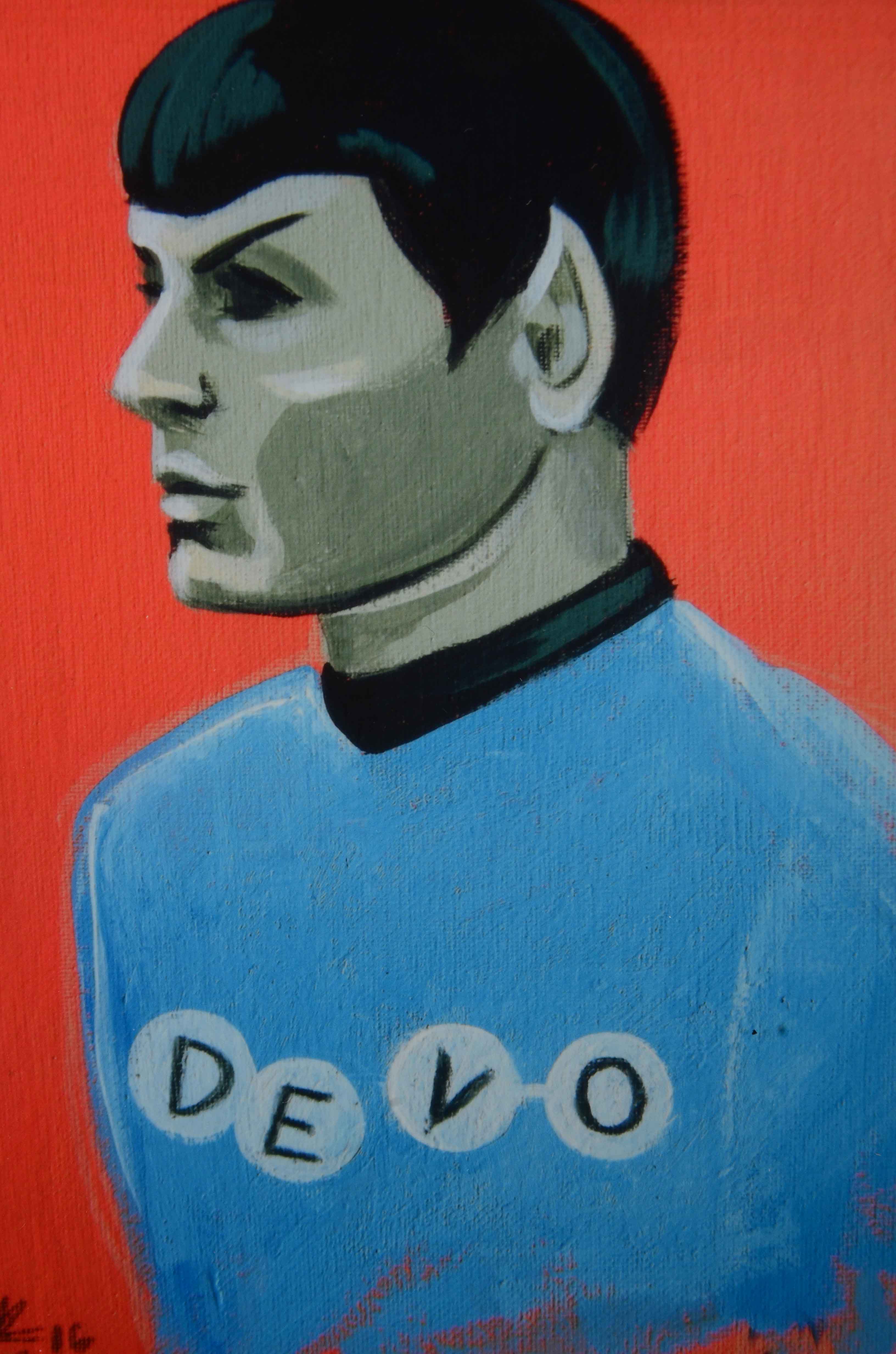 El Gato Gomez Signed Giclee of Spock in a "Devo" Shirt