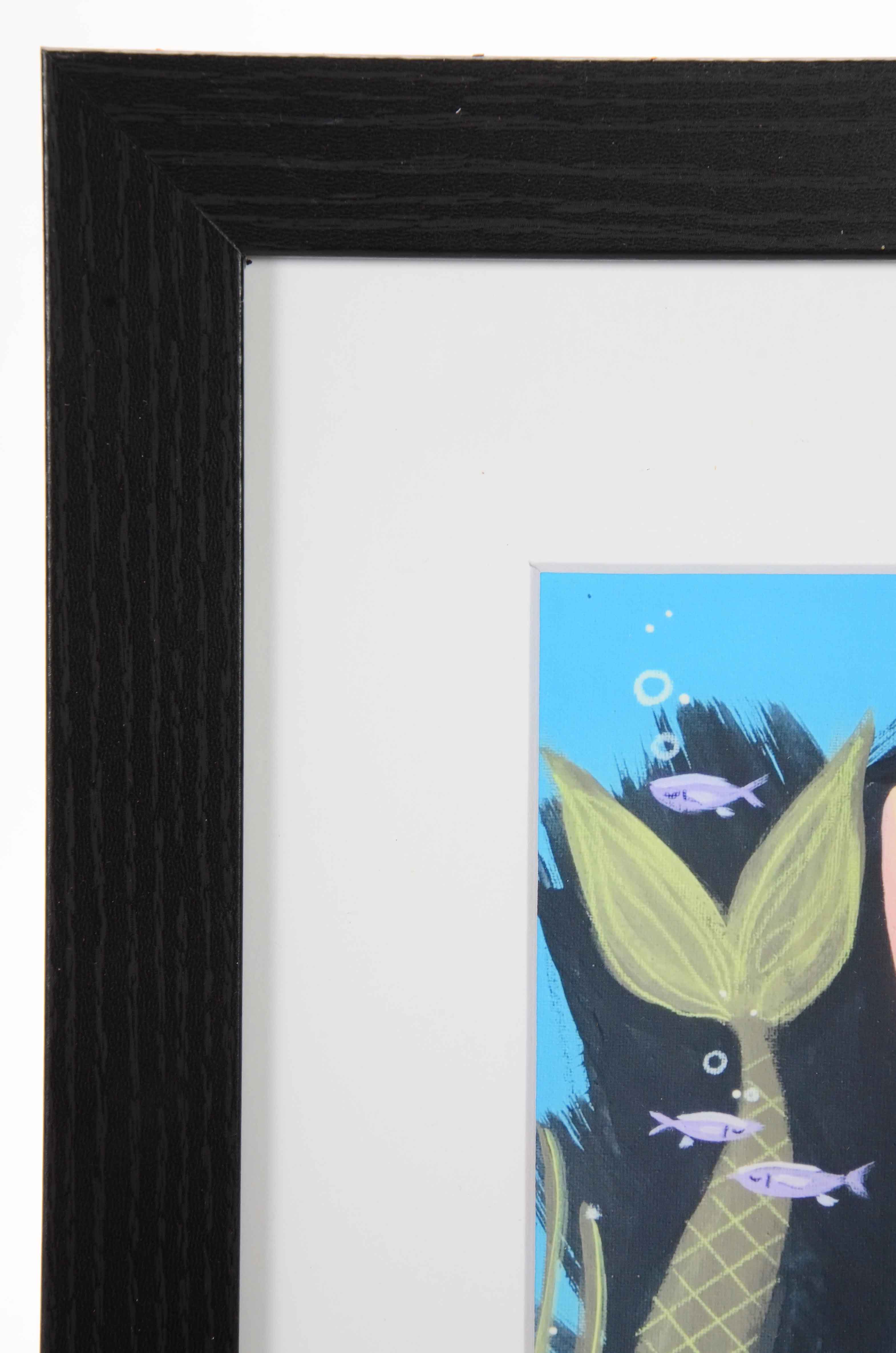 El Gato Gomez Signed Giclee of a Pinup Mermaid