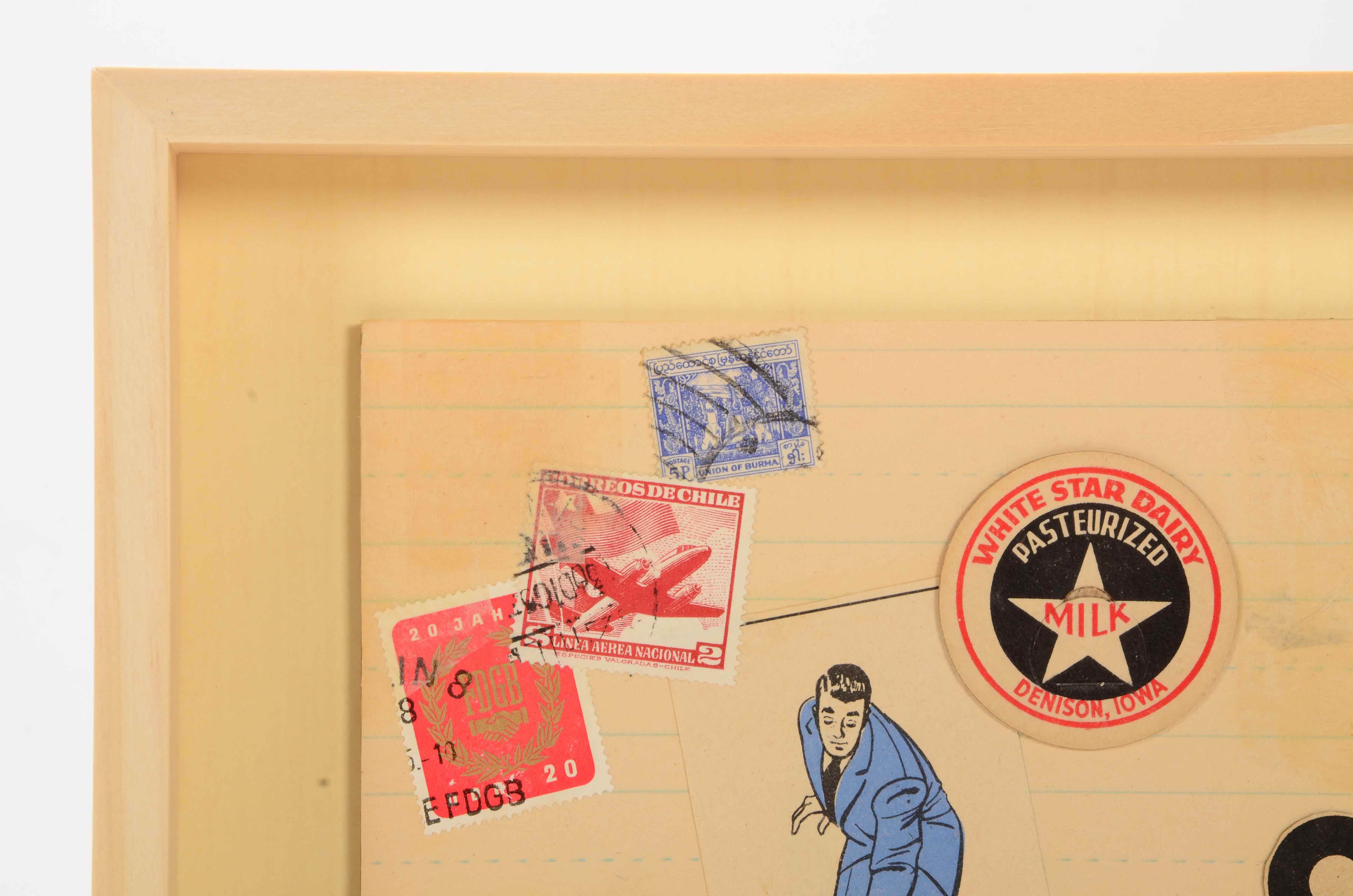 Janet Zack Original Collage "Going Places" 2011 on Hardboard Panel