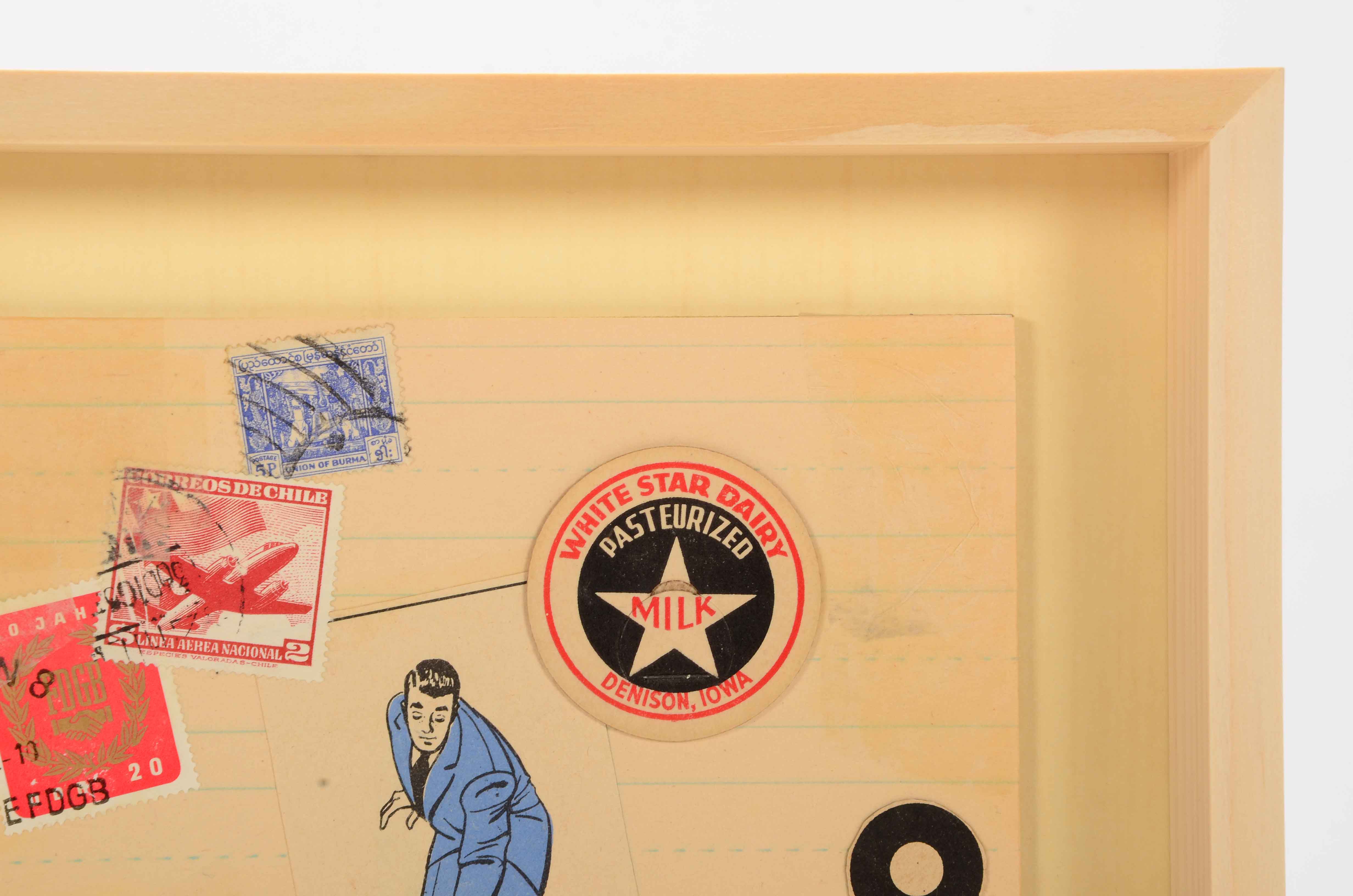 Janet Zack Original Collage "Going Places" 2011 on Hardboard Panel