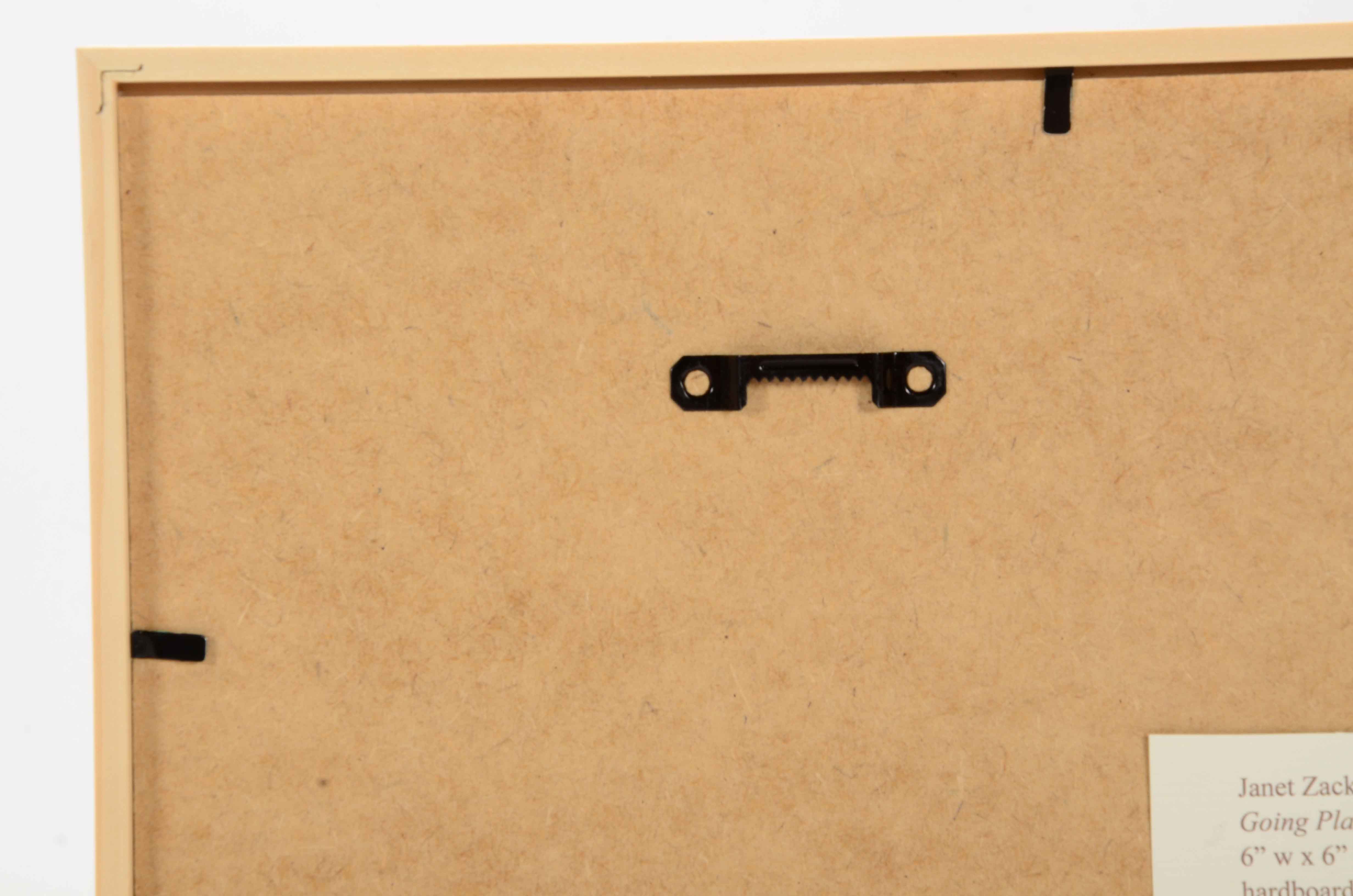 Janet Zack Original Collage "Going Places" 2011 on Hardboard Panel