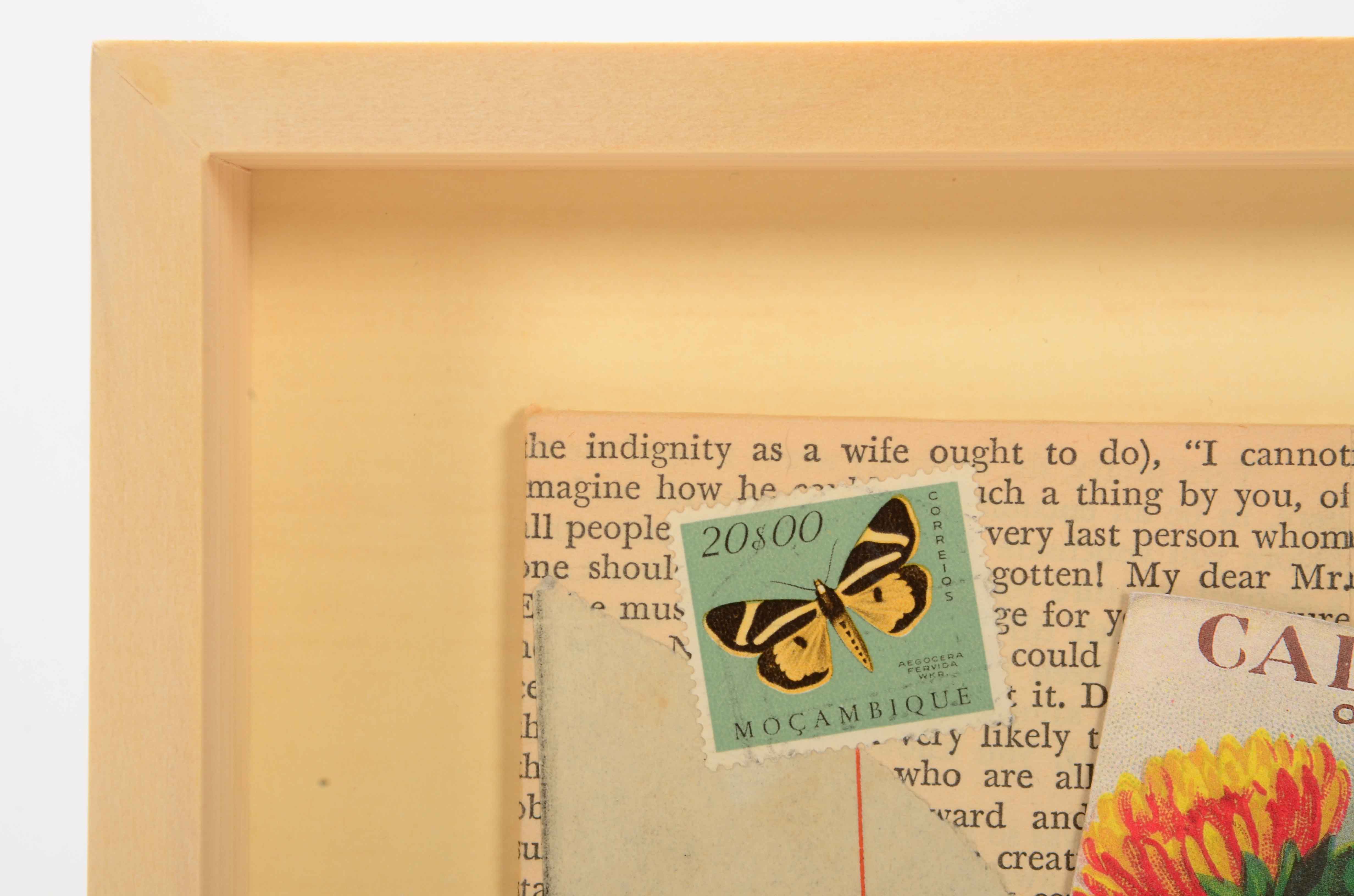 Janet Zack Original Collage "Branch" 2011 on Hardboard Panel