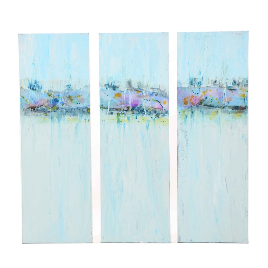 Carol MacConnell Mixed Media Triptych