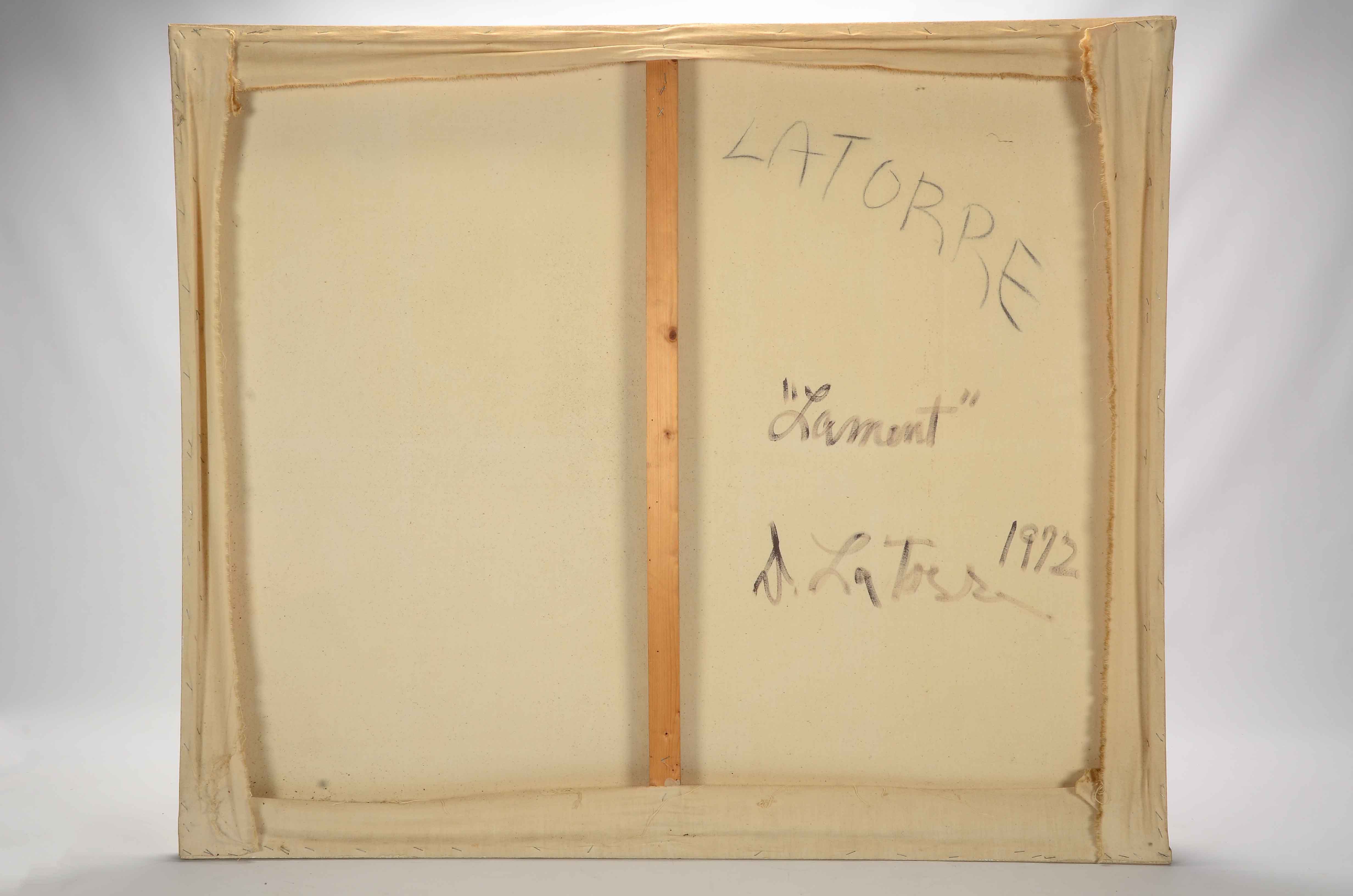 D. LaTorre Abstract Oil on Canvas Painting "Lament"