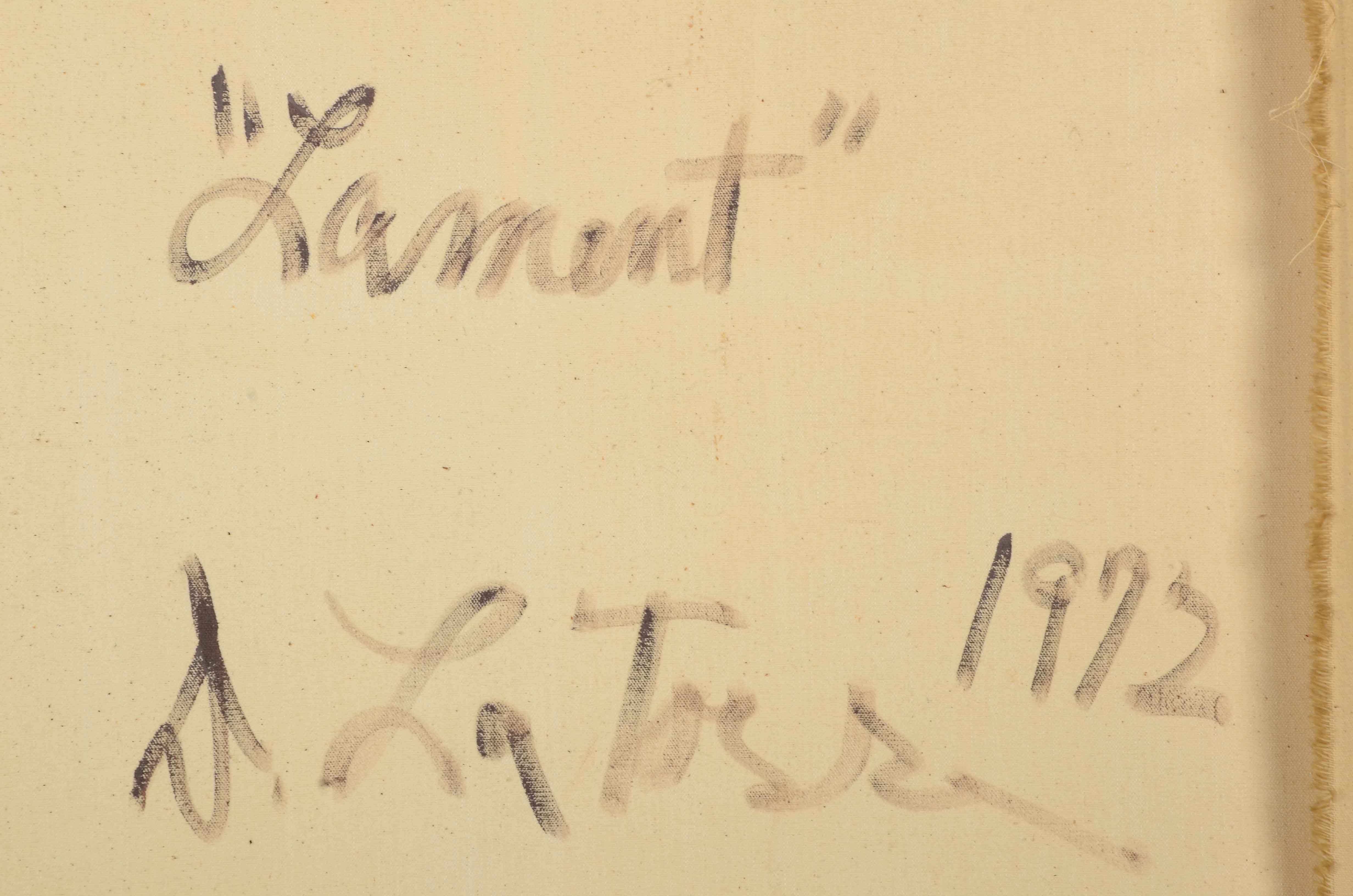 D. LaTorre Abstract Oil on Canvas Painting "Lament"