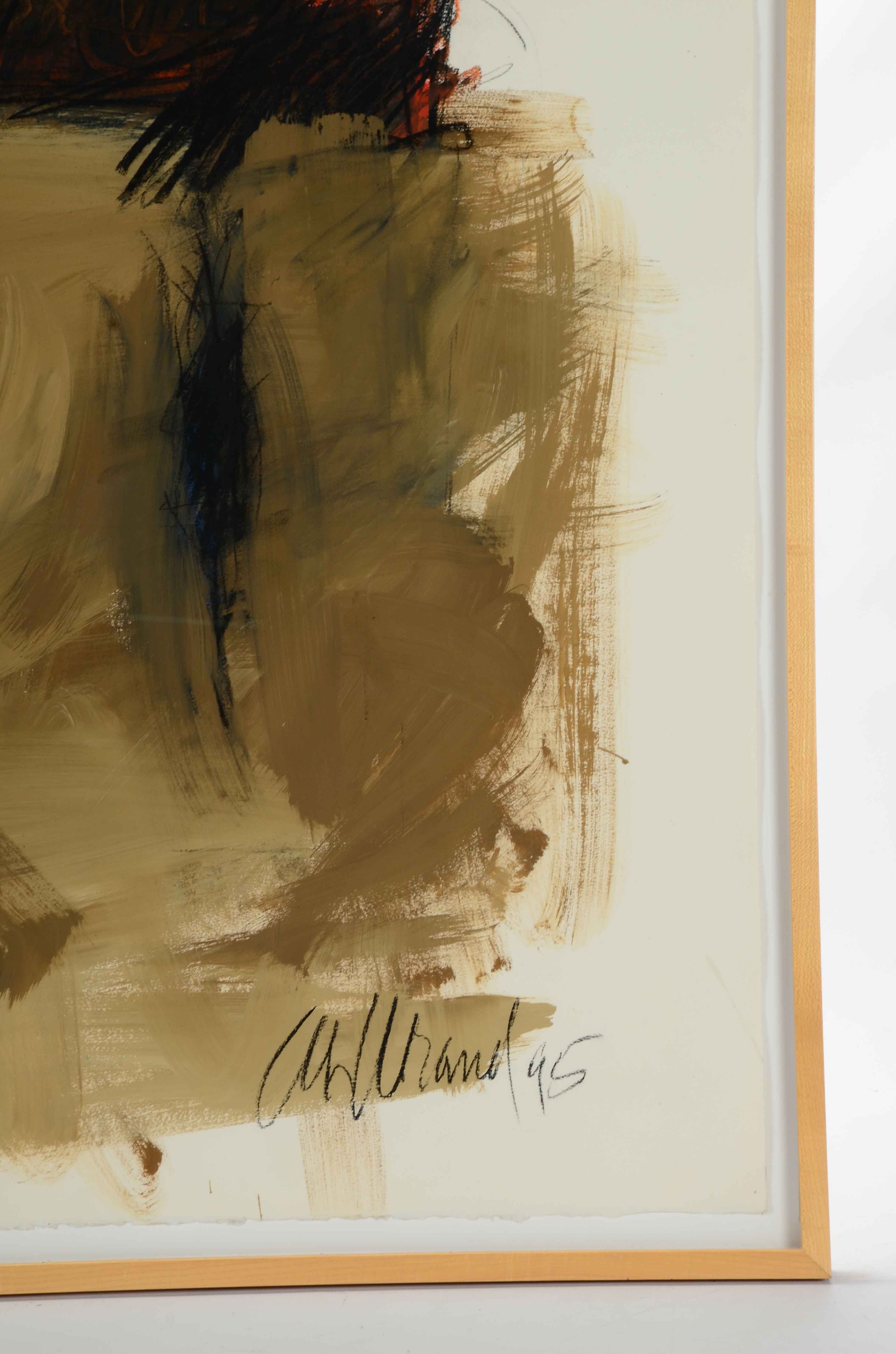 Barbara Ahlbrand Original Abstract Mixed Media Painting on Paper