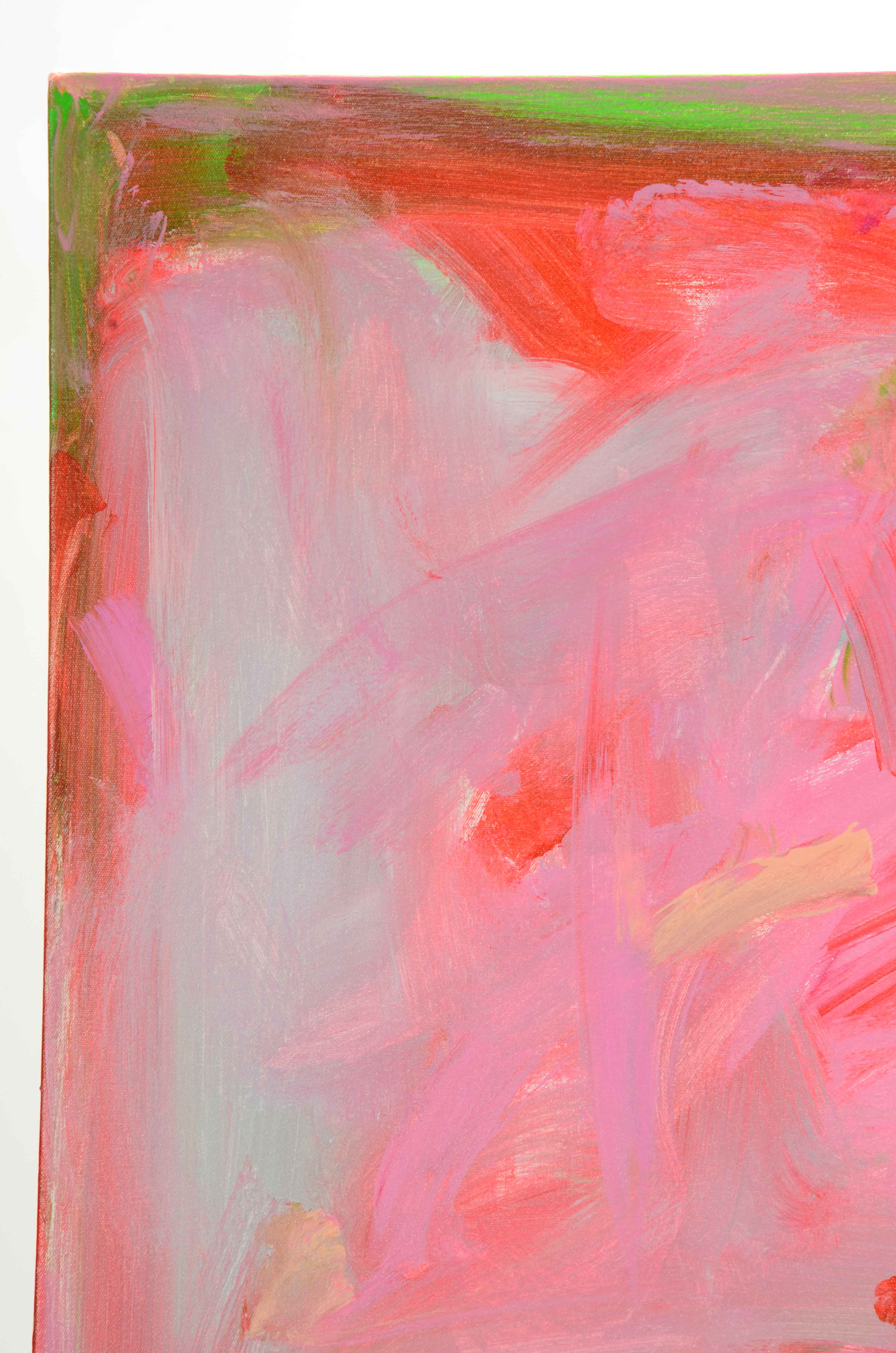 Robbie Kemper Original Abstract Acrylic Painting "Pink Lime"