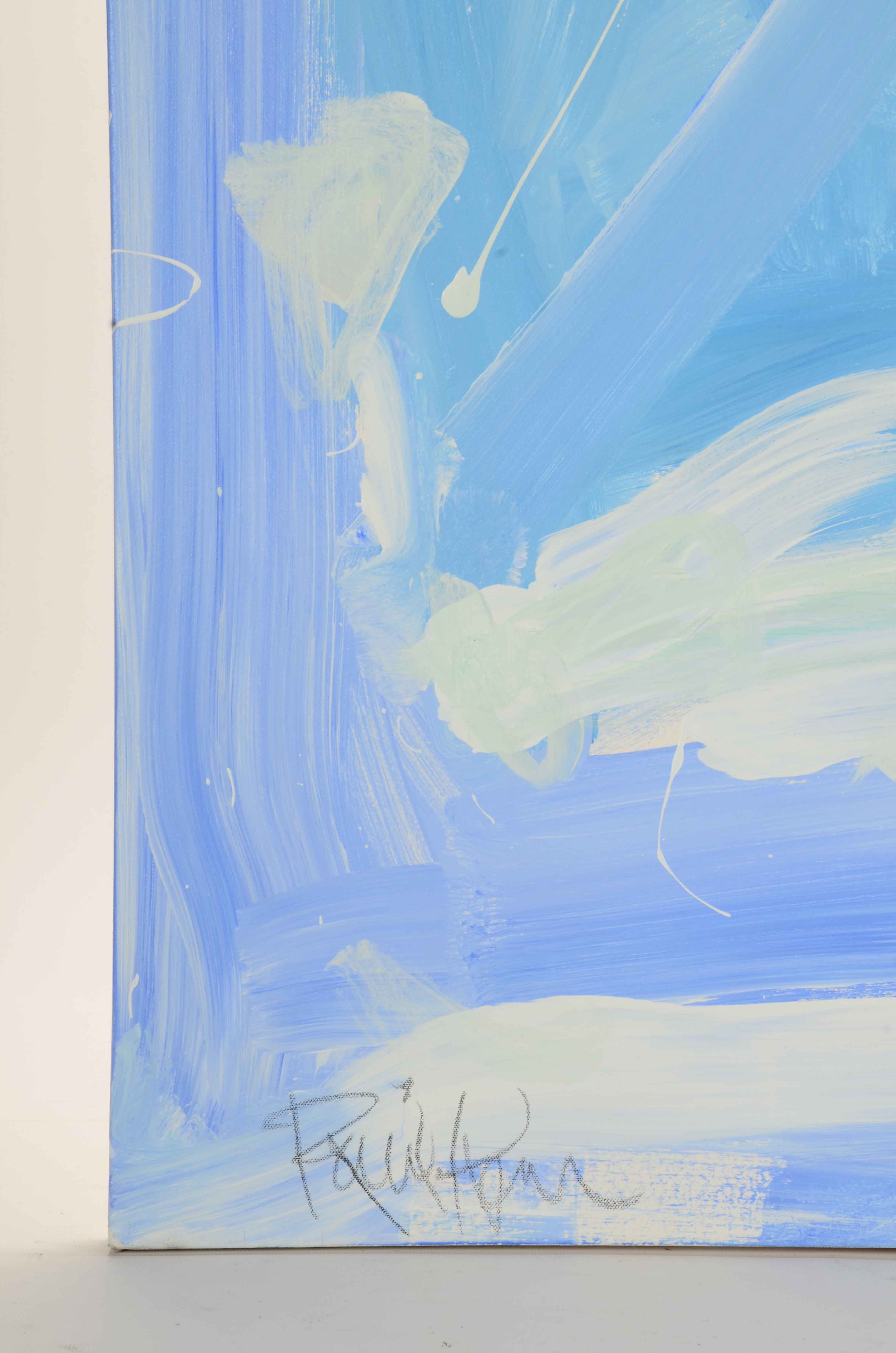 Robbie Kemper Original Abstract Acrylic Painting "White Diagonal"