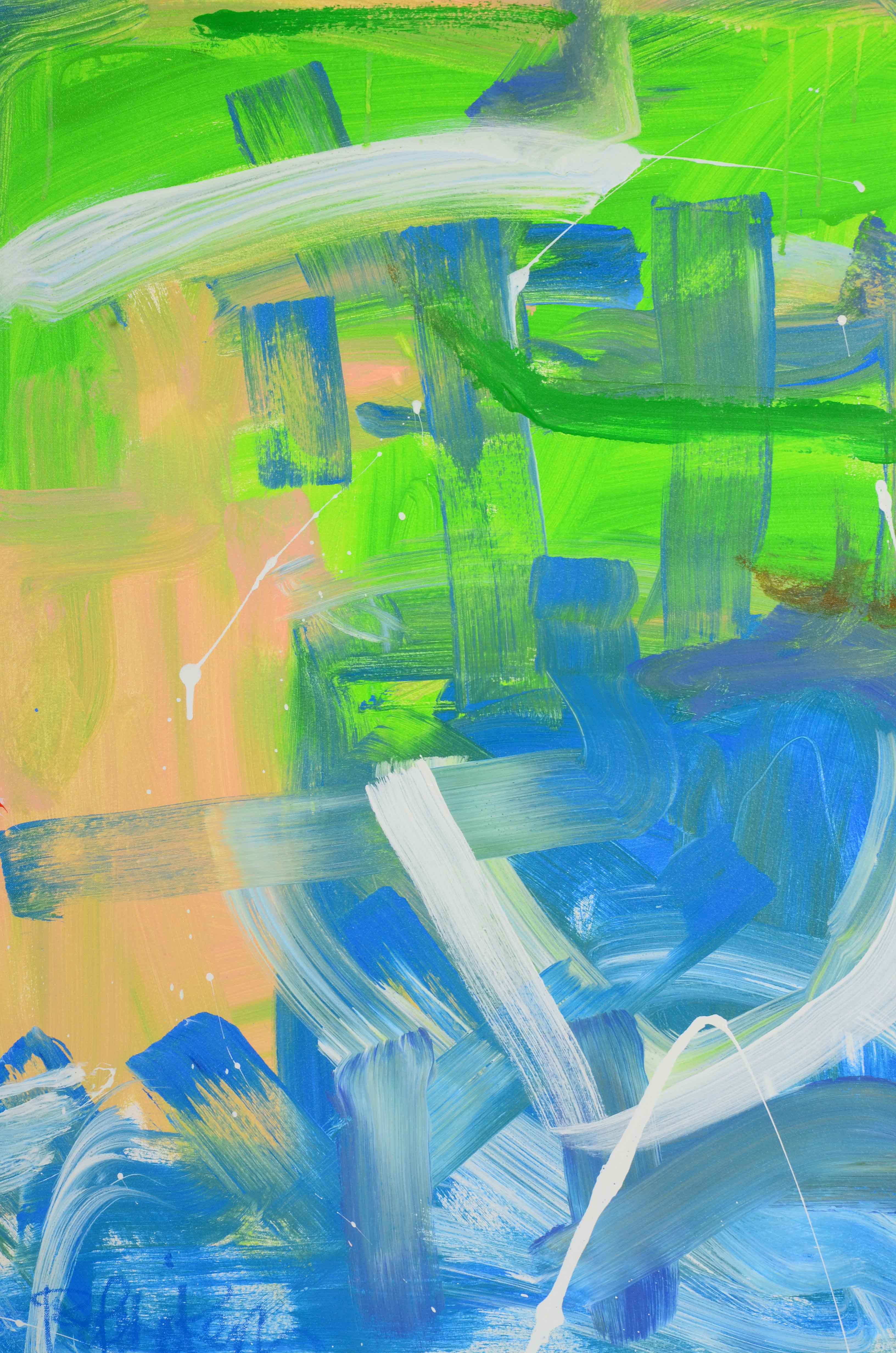 Robbie Kemper Original Abstract Acrylic Painting "White Marks"