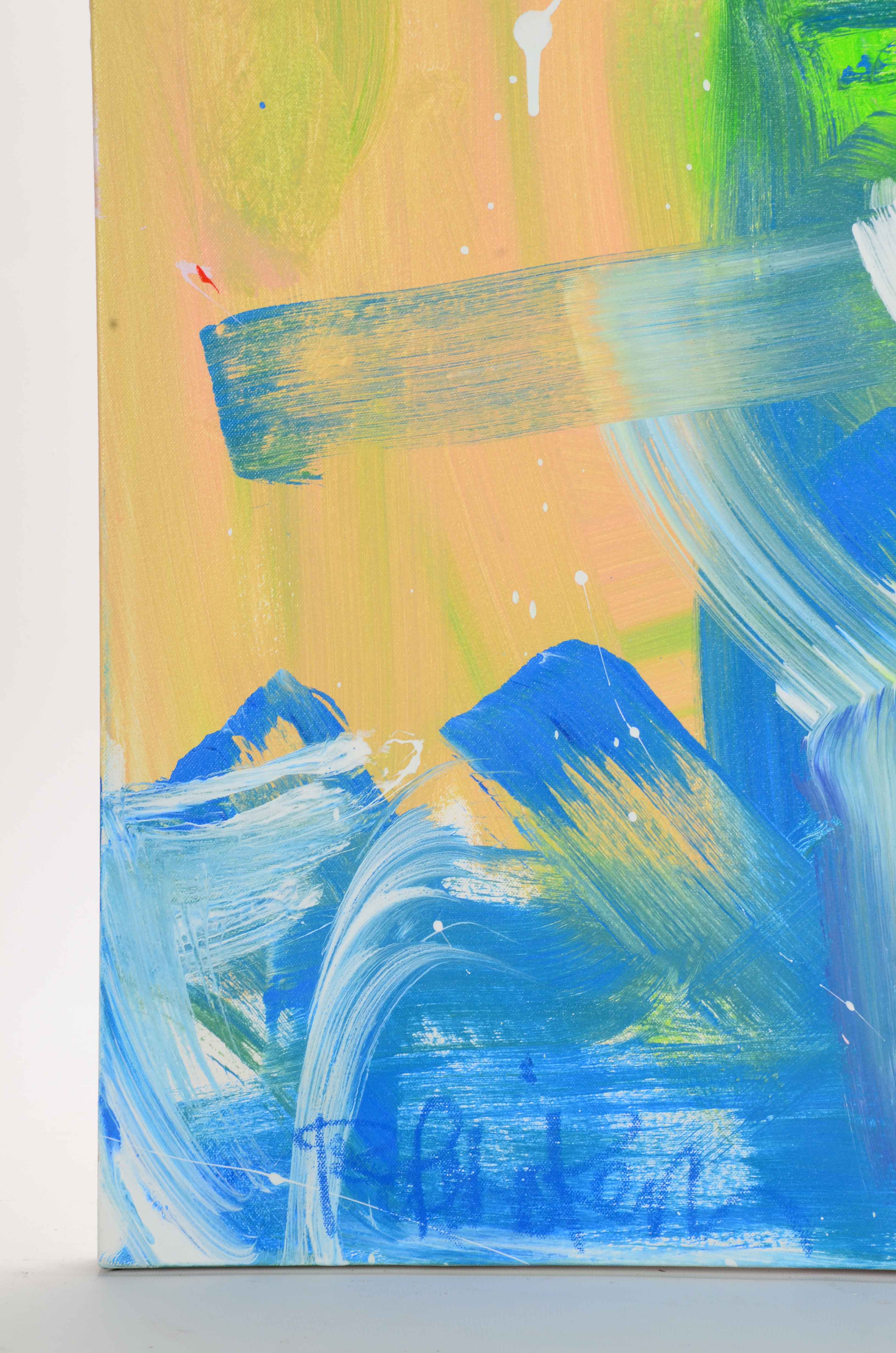 Robbie Kemper Original Abstract Acrylic Painting "White Marks"