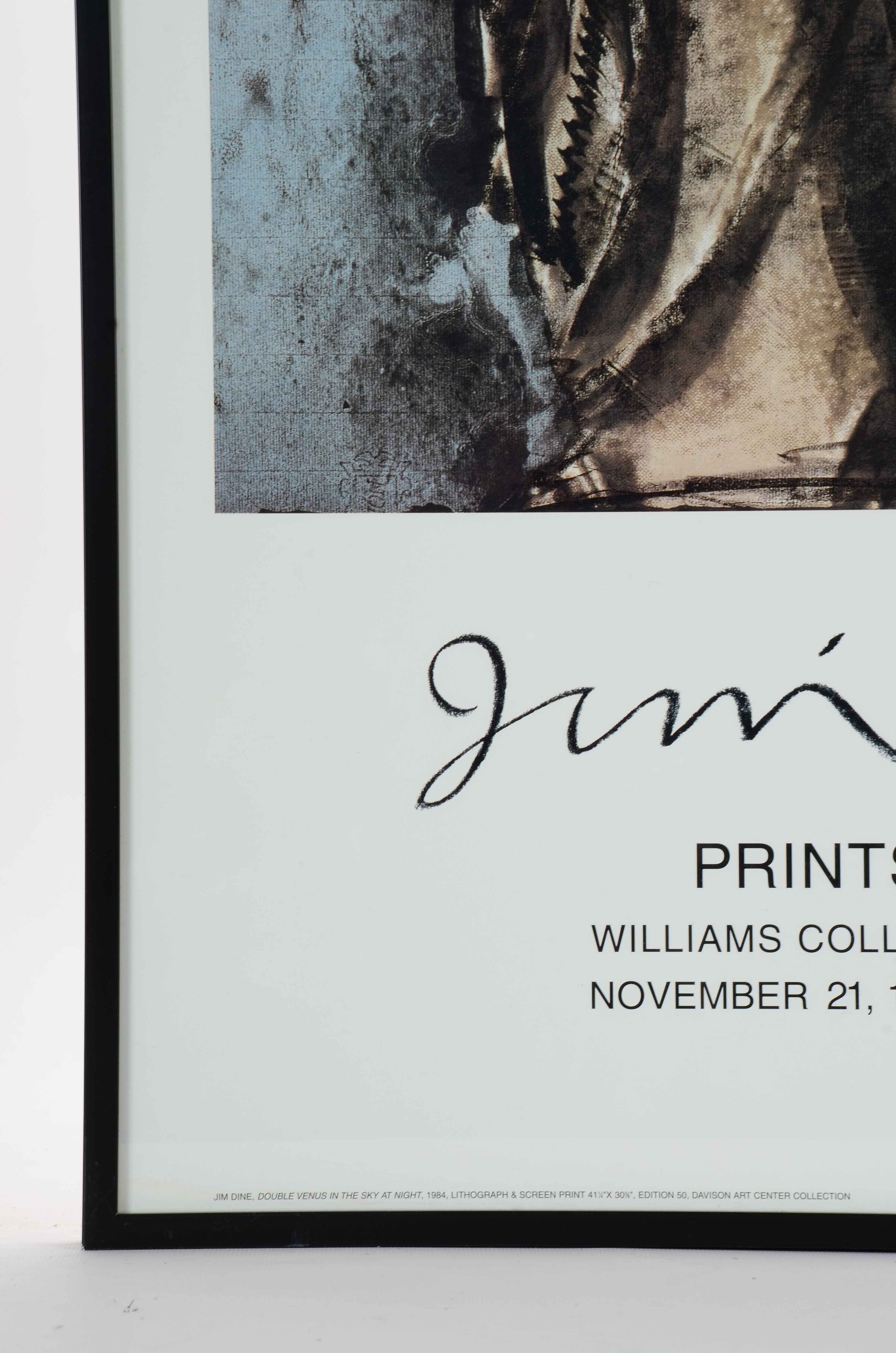 Jim Dine 1984 Offset Lithograph Exhibition Poster "Prints 1978-1985"