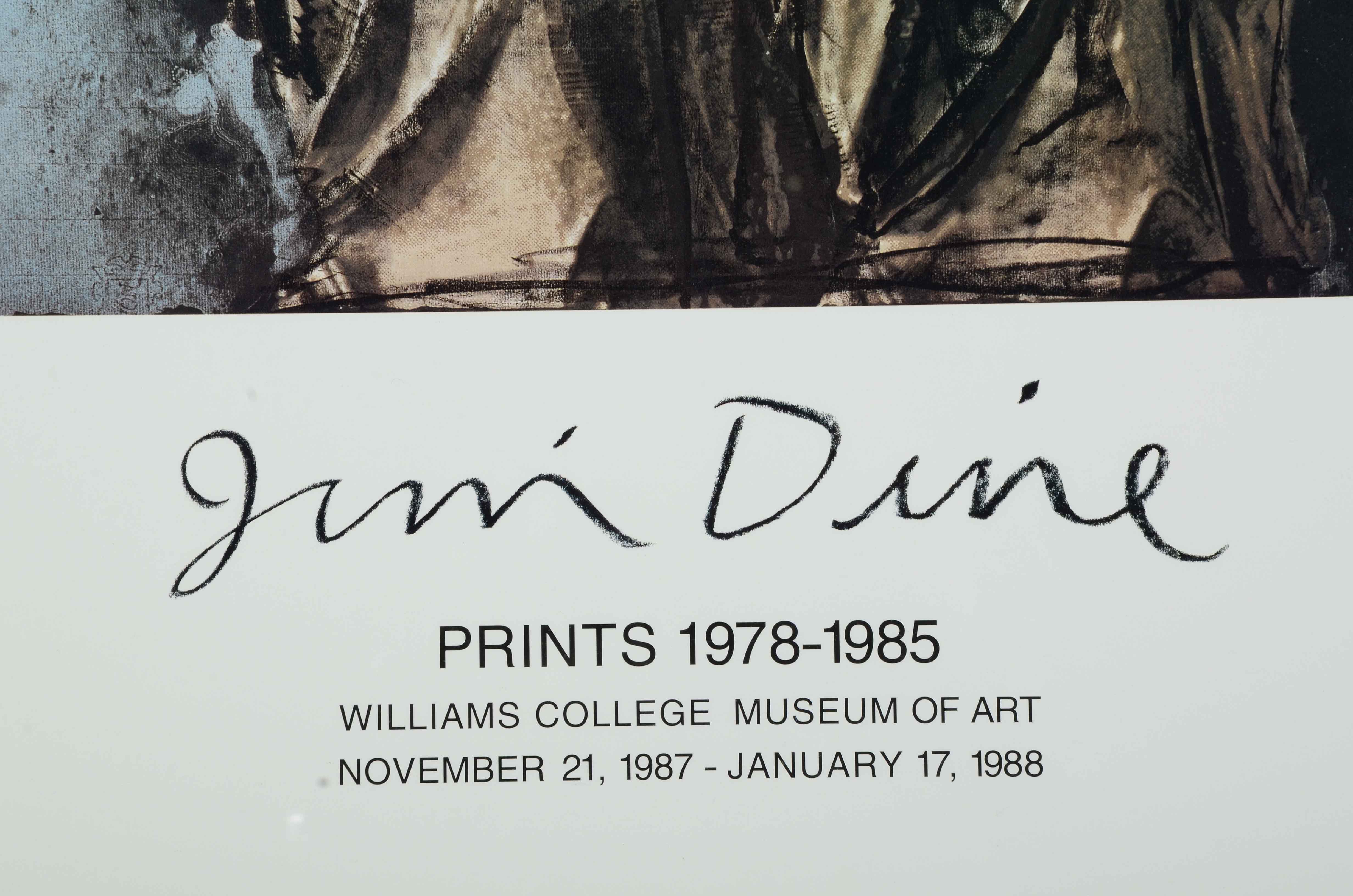 Jim Dine 1984 Offset Lithograph Exhibition Poster "Prints 1978-1985"