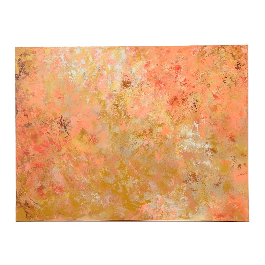 Sanna Signed Original Abstract Acrylic Painting "Early Spring Dream"
