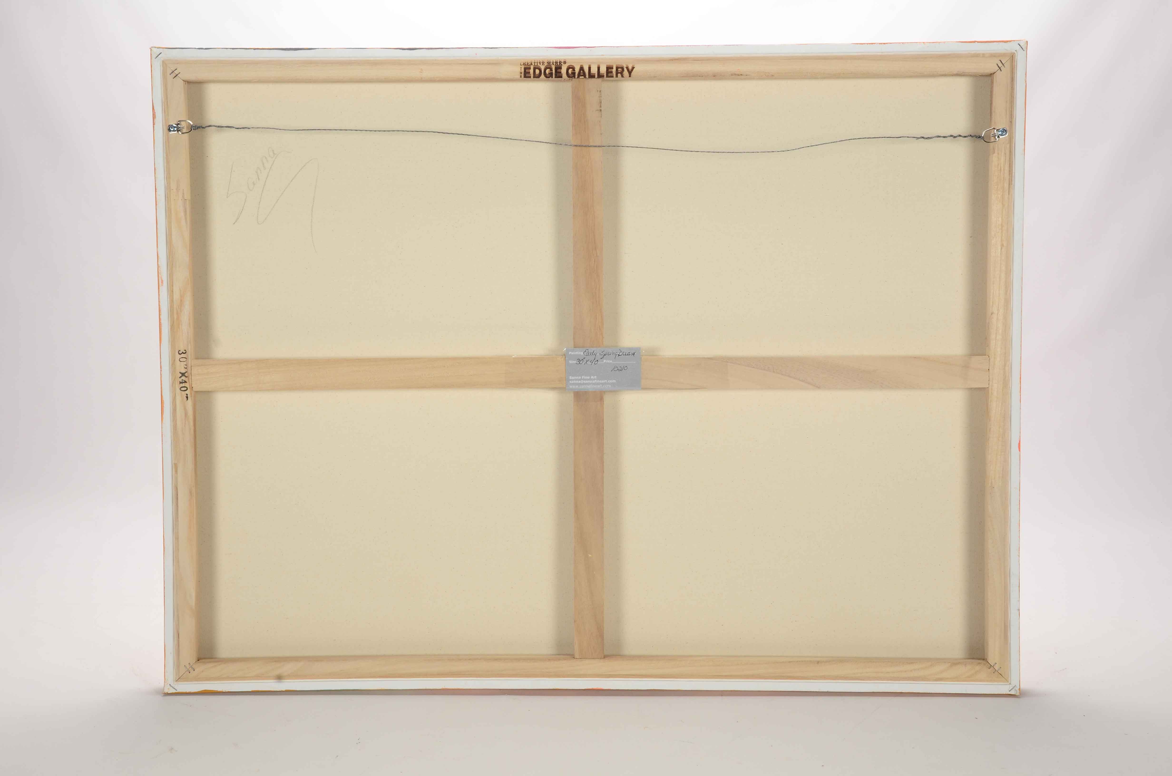 Sanna Signed Original Abstract Acrylic Painting "Early Spring Dream"