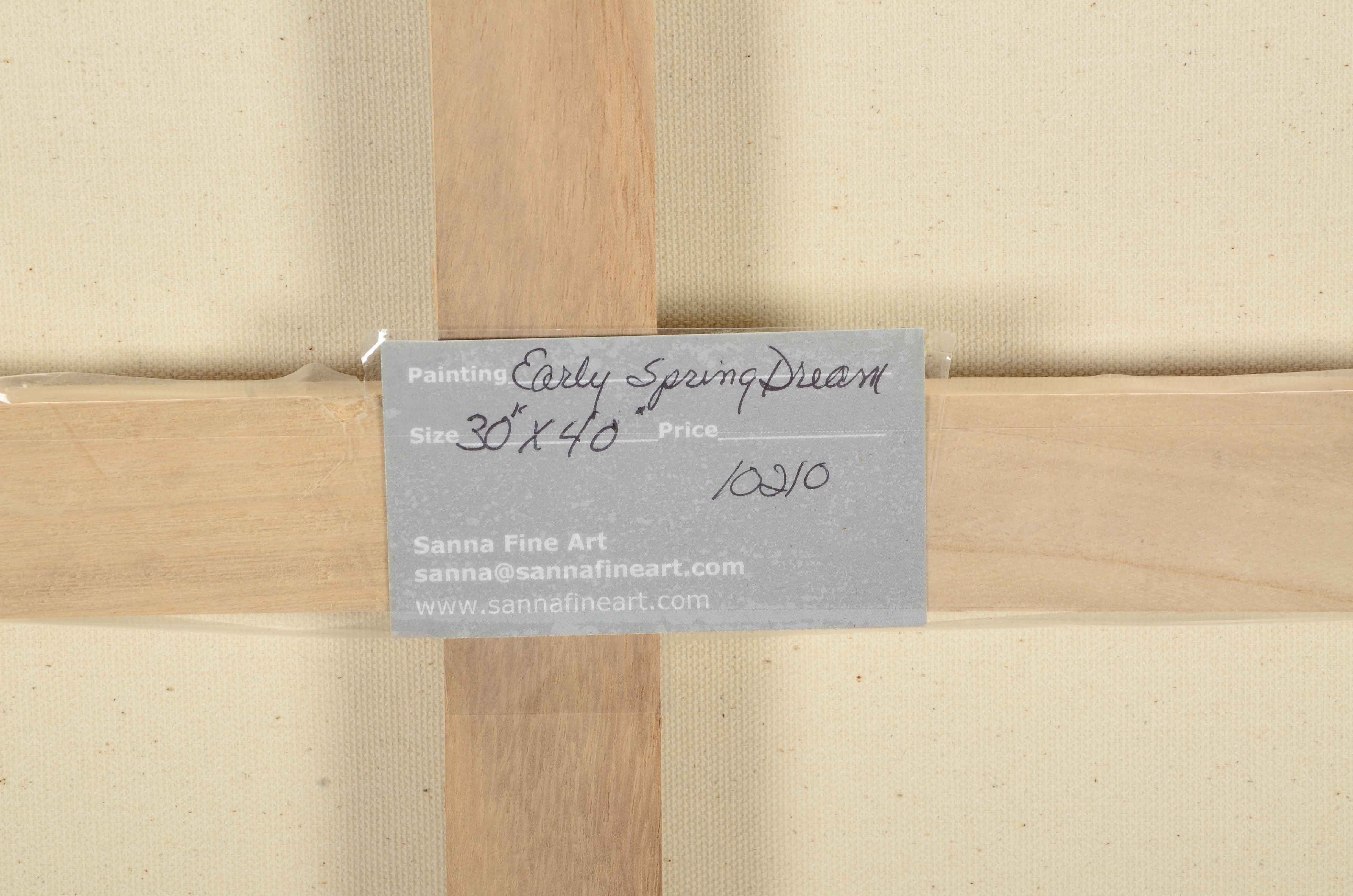 Sanna Signed Original Abstract Acrylic Painting "Early Spring Dream"