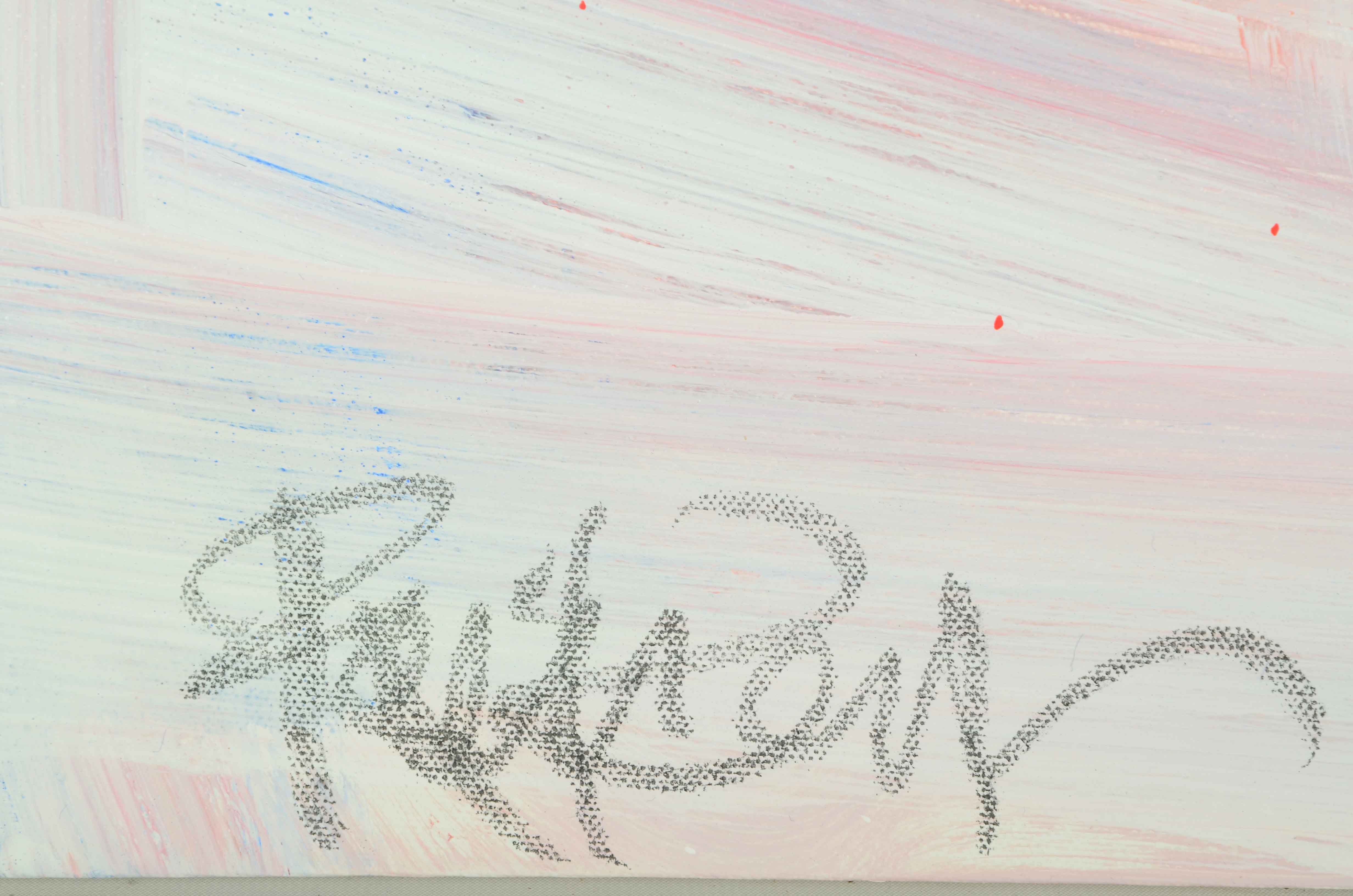 Robbie Kemper Abstract Acrylic Painting "Magenta Squiggle"