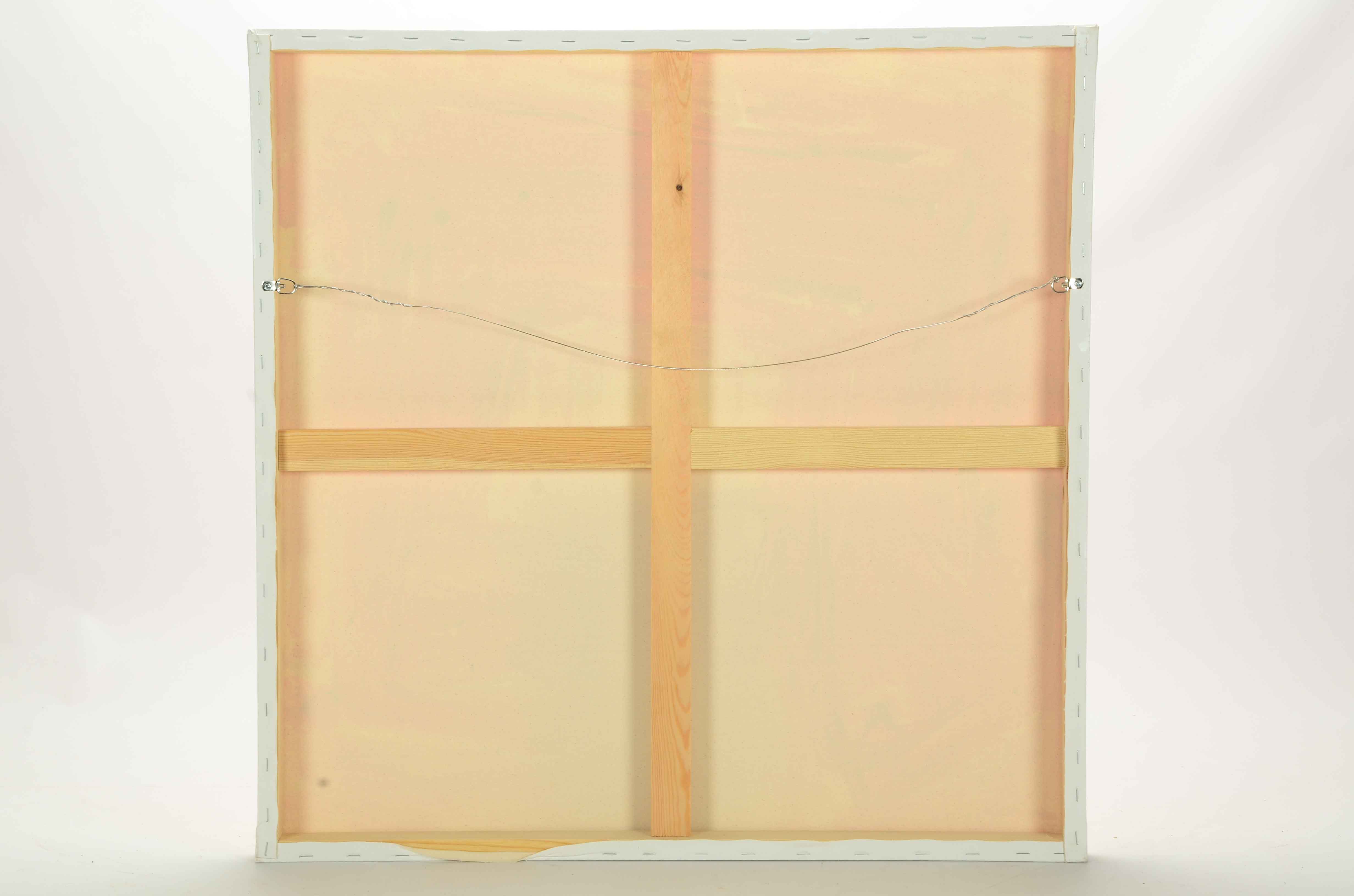 Robbie Kemper Abstract Acrylic Painting "White and Pink Squares"