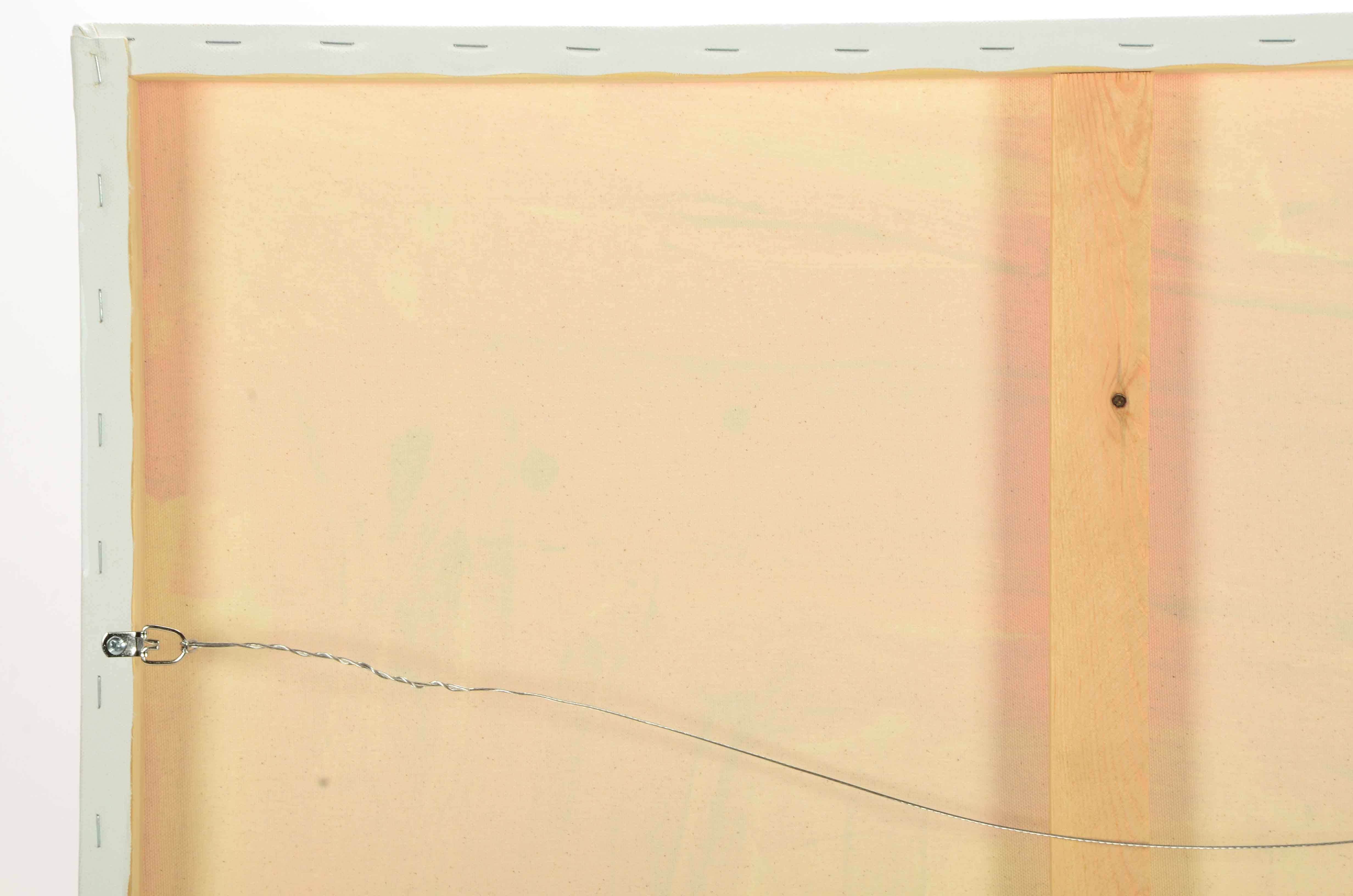 Robbie Kemper Abstract Acrylic Painting "White and Pink Squares"