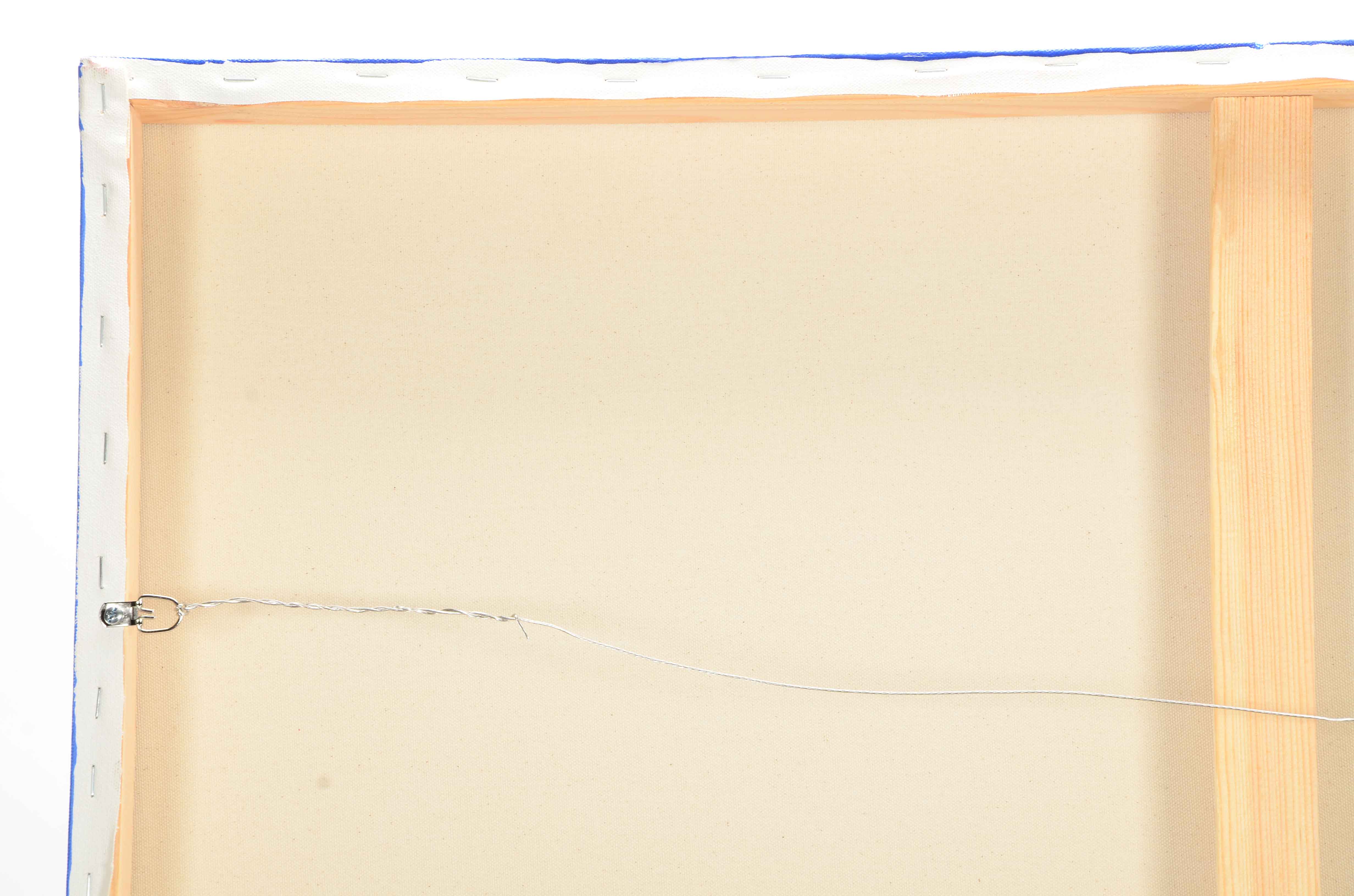 J. Popolin Acrylic Painting on Canvas "Blue, Green Fields"