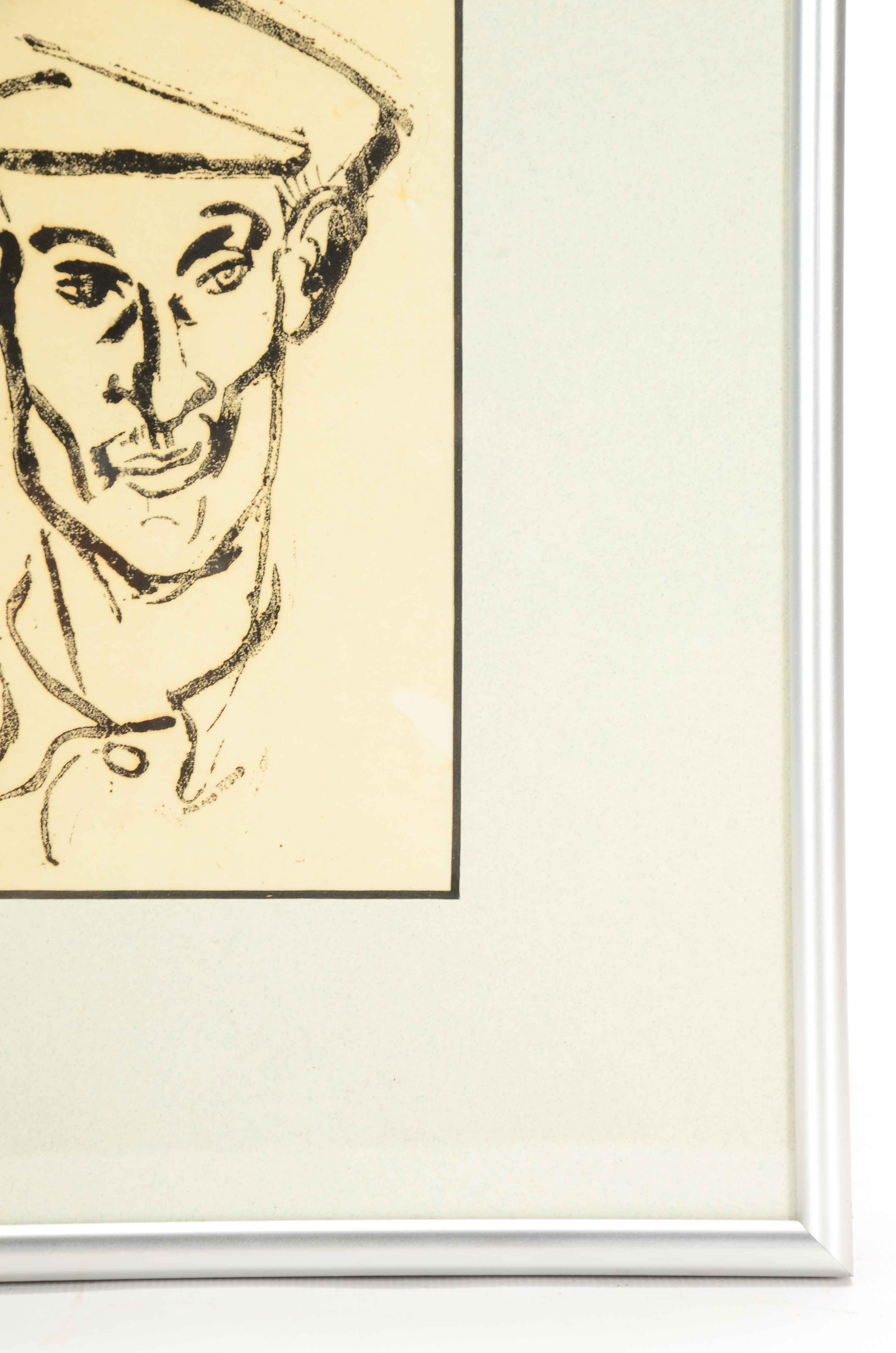 Nano Reid Relief Print after a Portrait