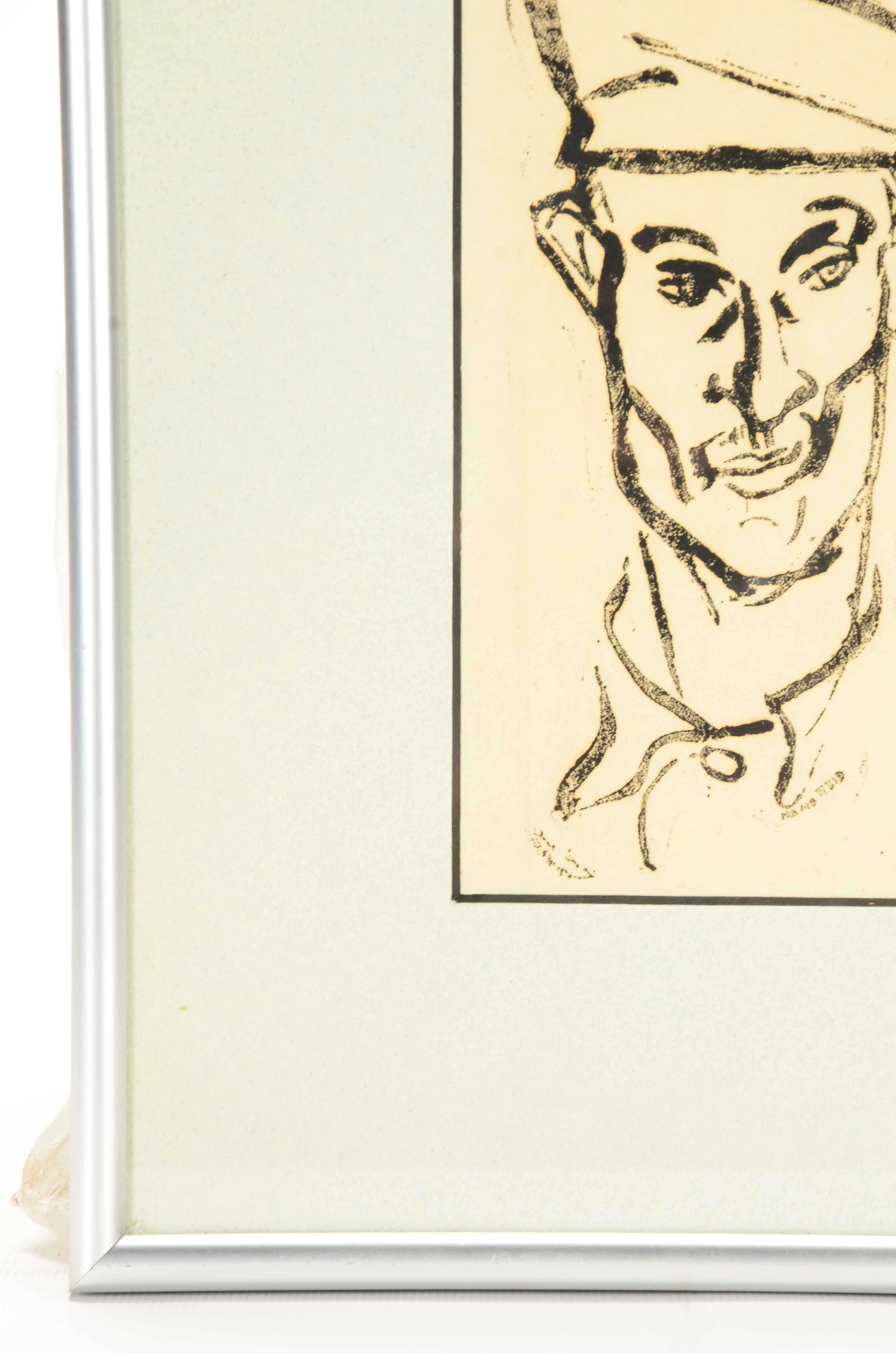 Nano Reid Relief Print after a Portrait