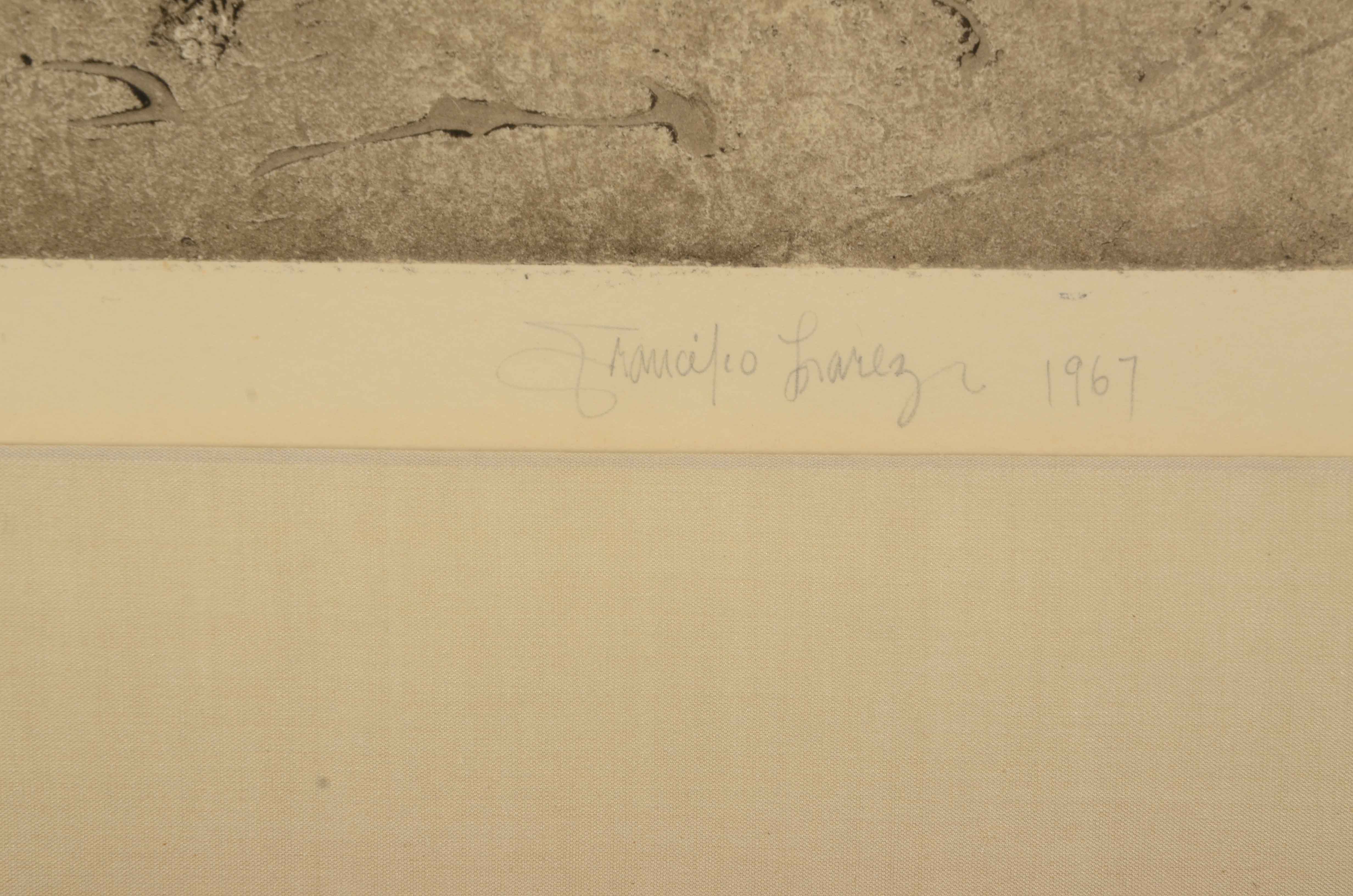 Francisco Larez Limited Edition Aquatint Etching "H-I Variation"