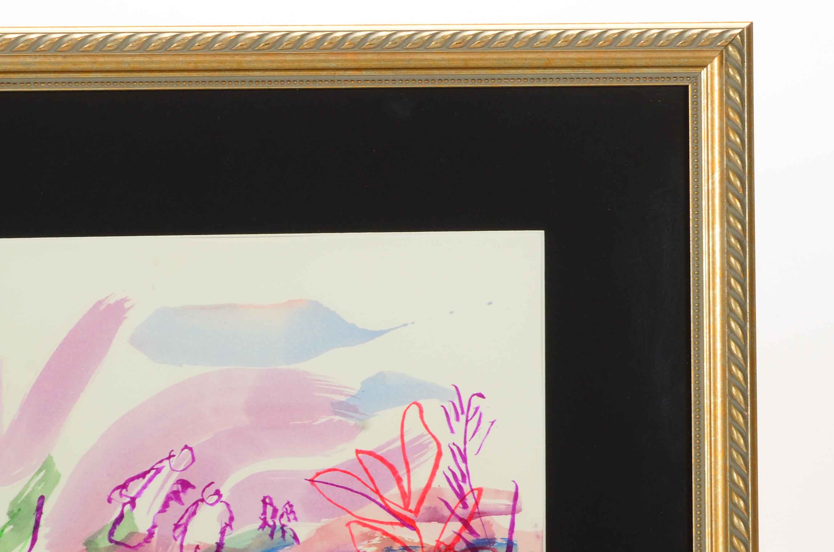 Paul Chidlaw Signed Abstract Watercolor