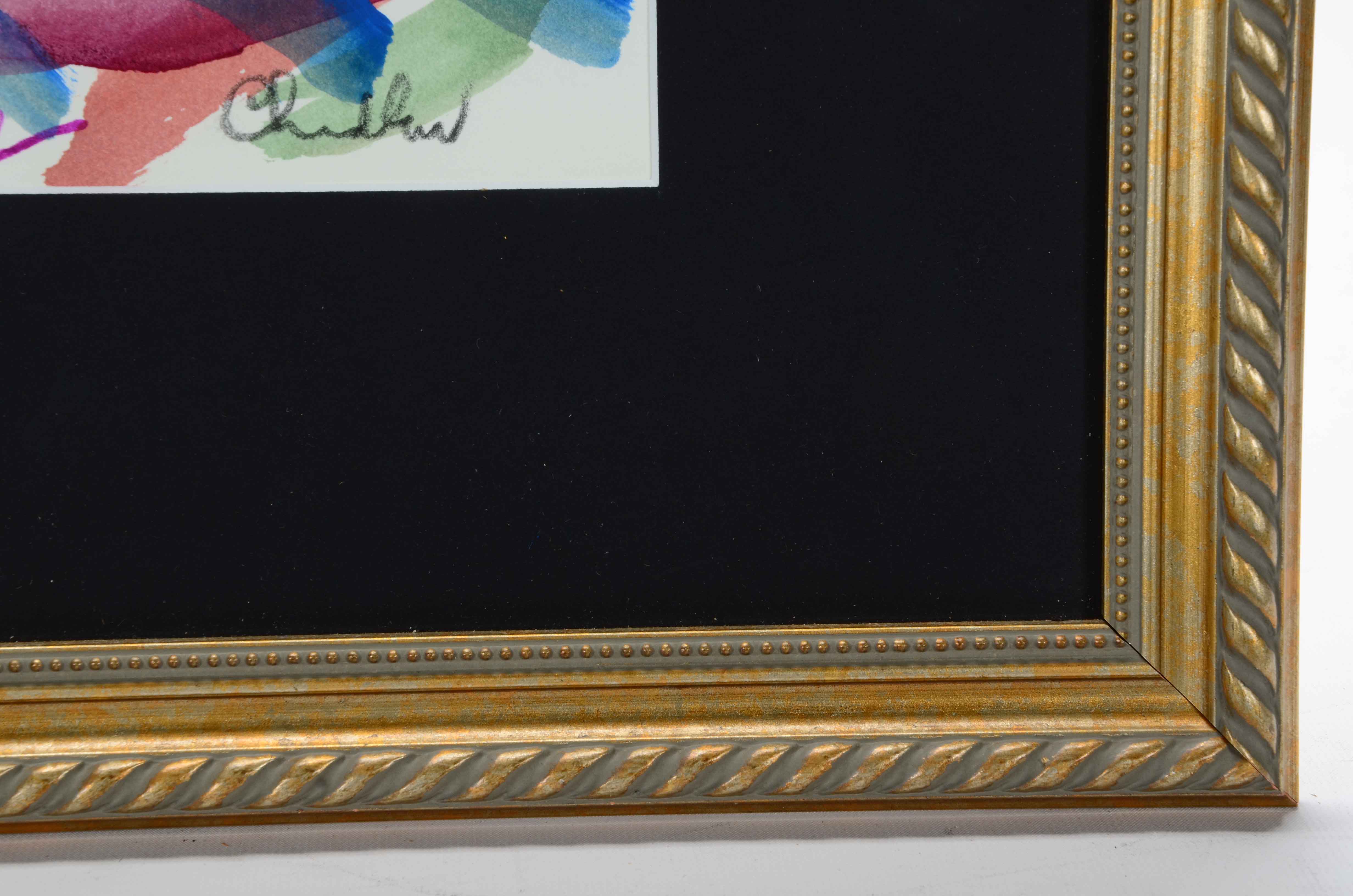 Paul Chidlaw Signed Abstract Watercolor