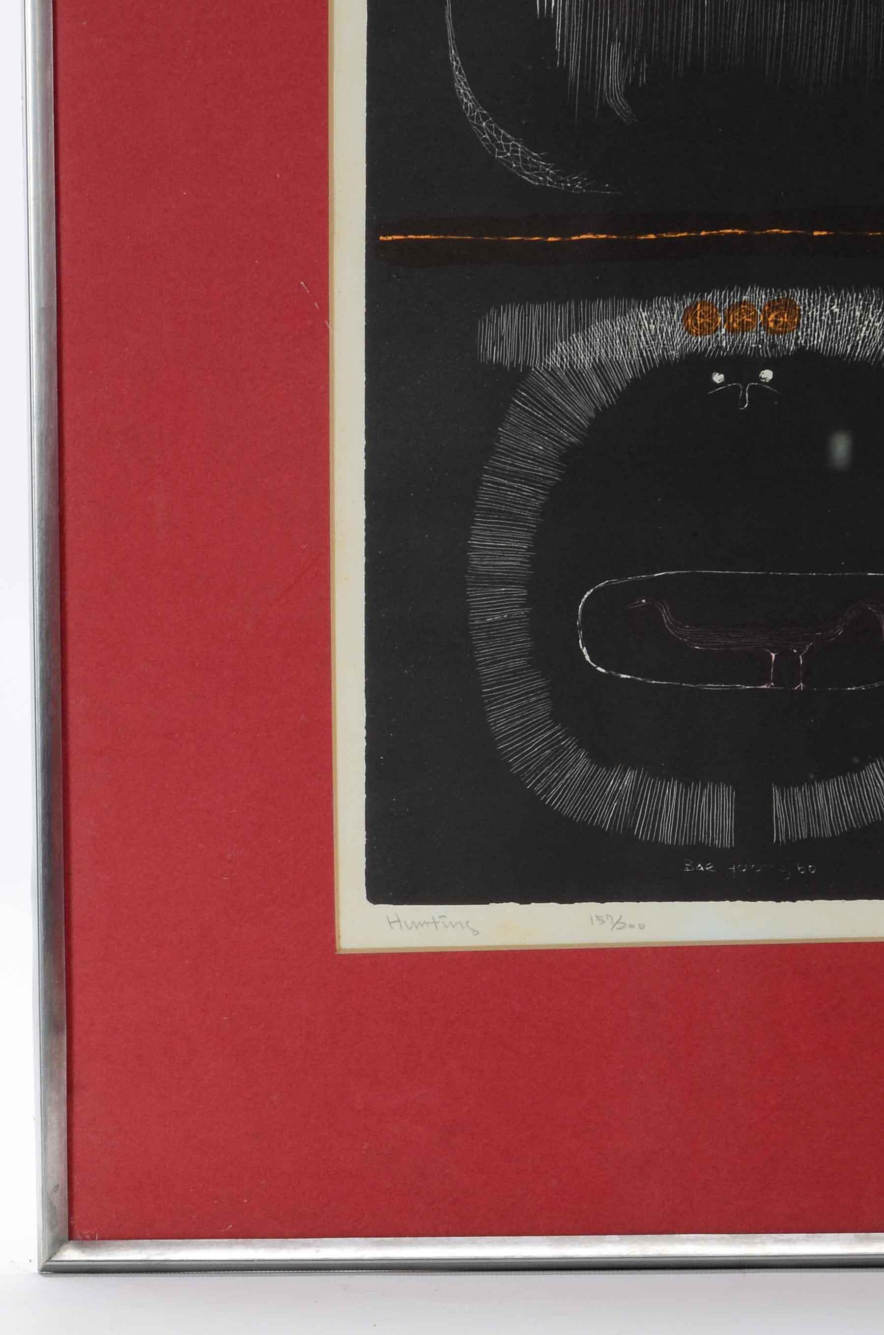 Yoong Bae Signed Lithographic Print "Hunting"