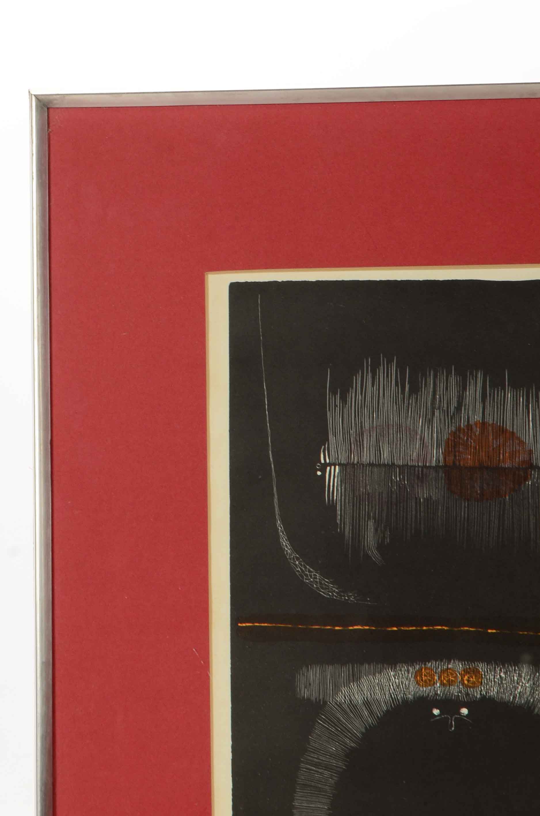 Yoong Bae Signed Lithographic Print "Hunting"