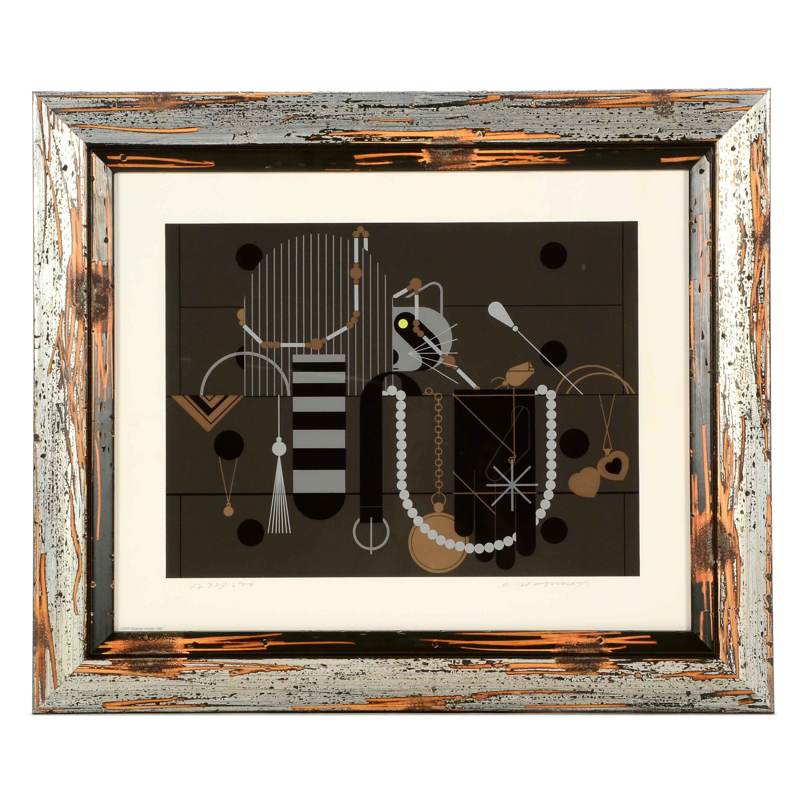 Charley Harper Limited Edition Serigraph "Racc An' Ruin"