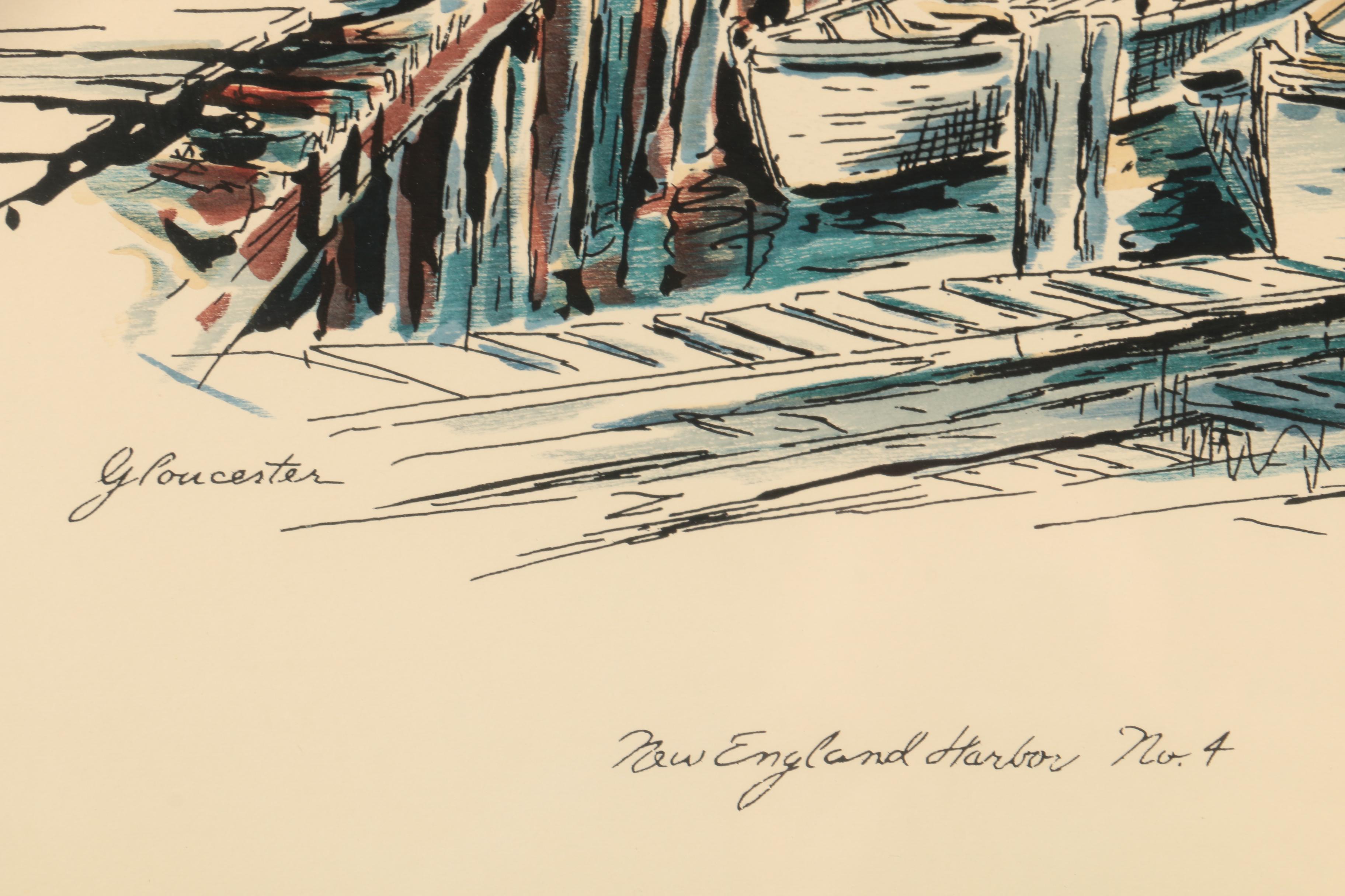 John Haymson Hand Tinted Lithographs of Marine Scenes