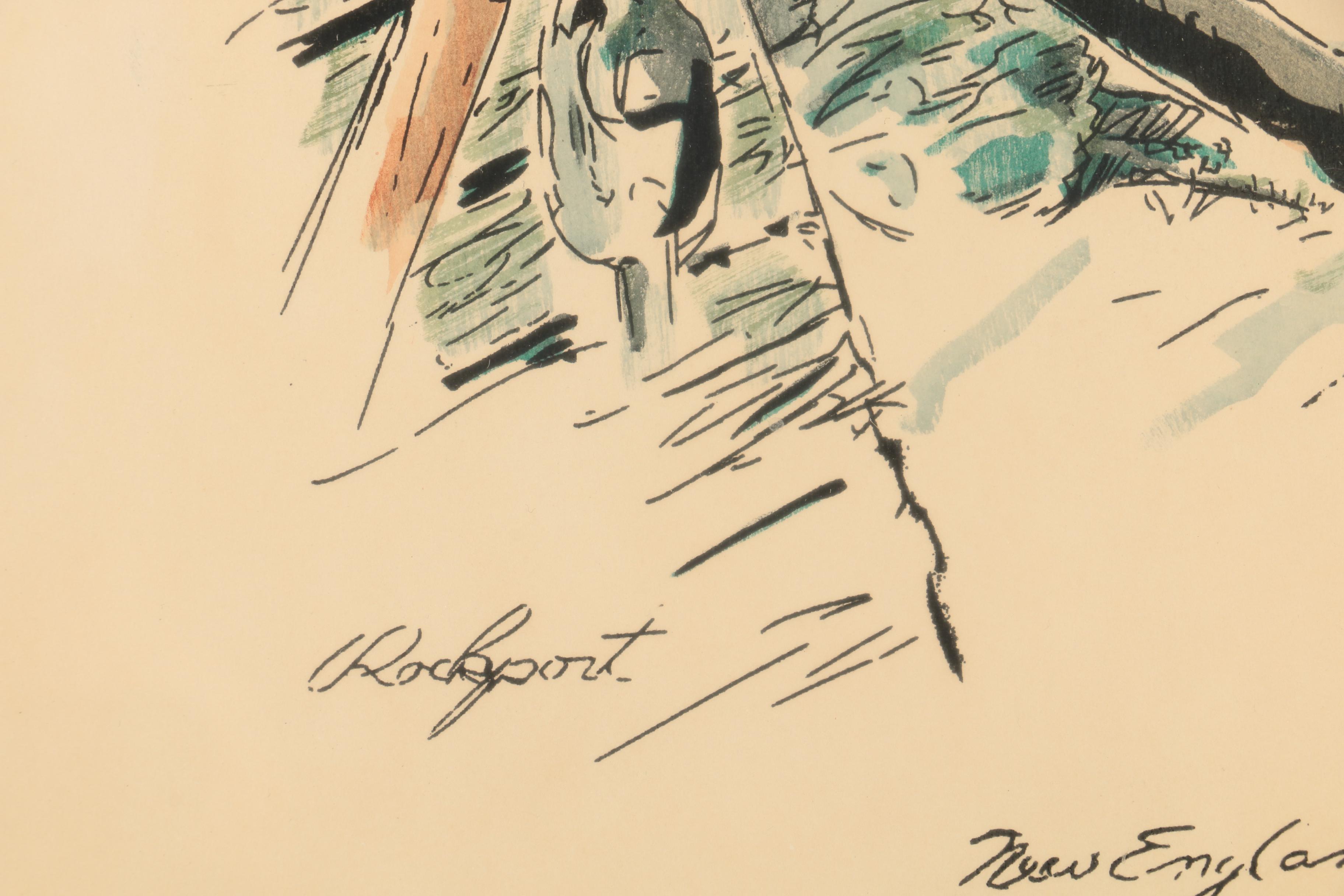 John Haymson Hand Tinted Lithographs of Marine Scenes