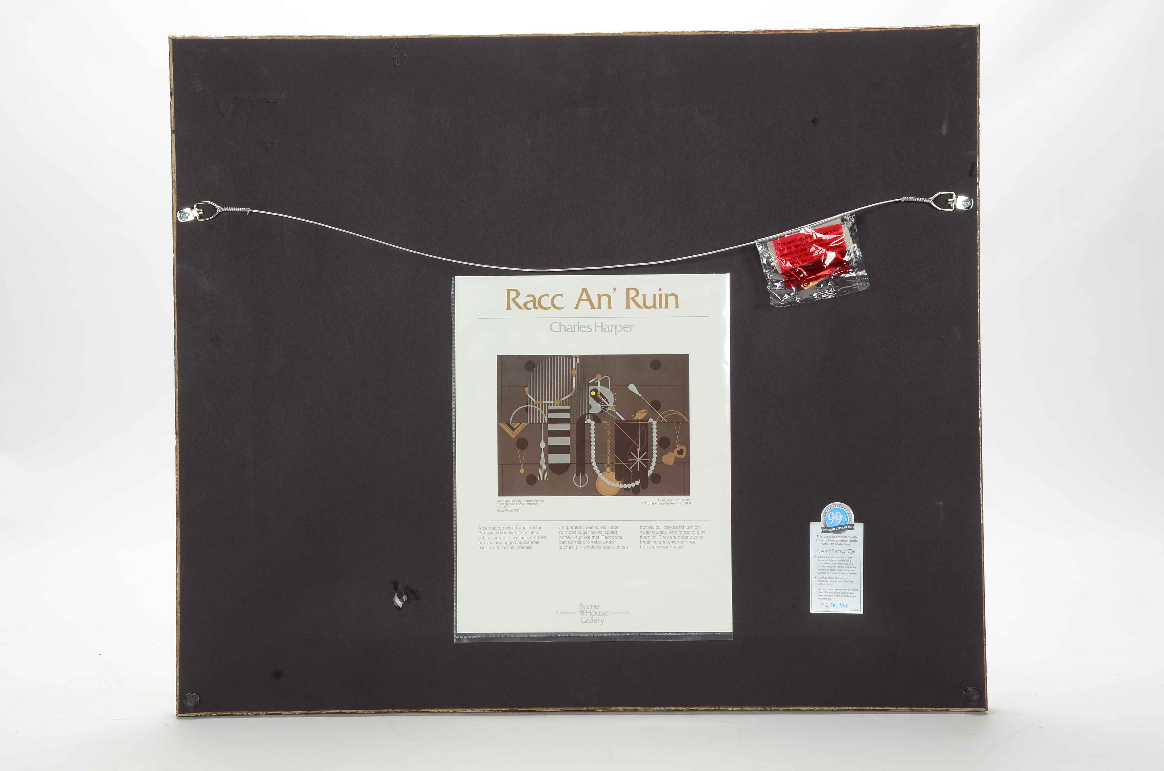 Charley Harper Limited Edition Serigraph "Racc An' Ruin"