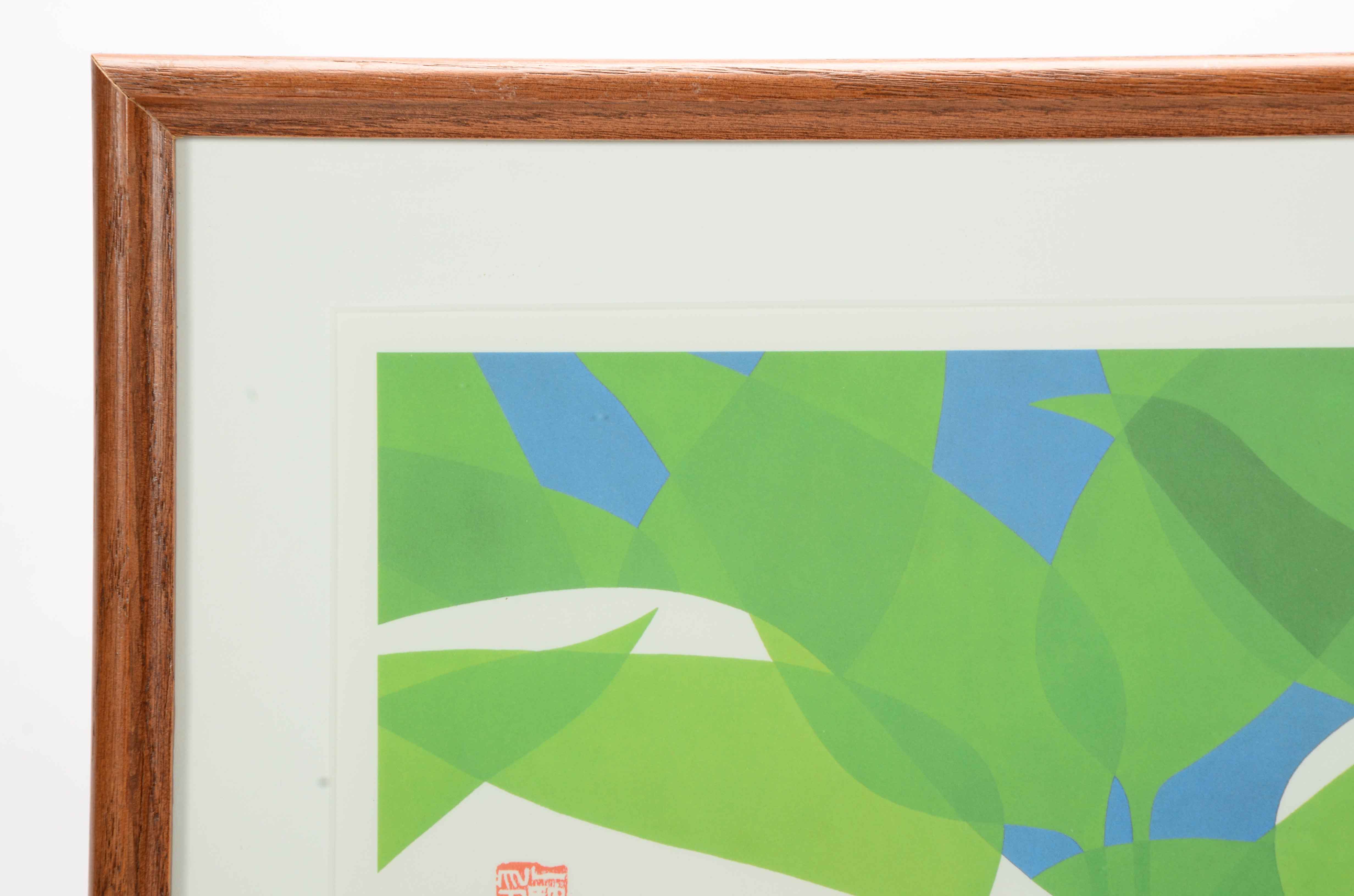 Ikki Matsumoto Signed Limited Edition Offset Lithograph Print of a Crane