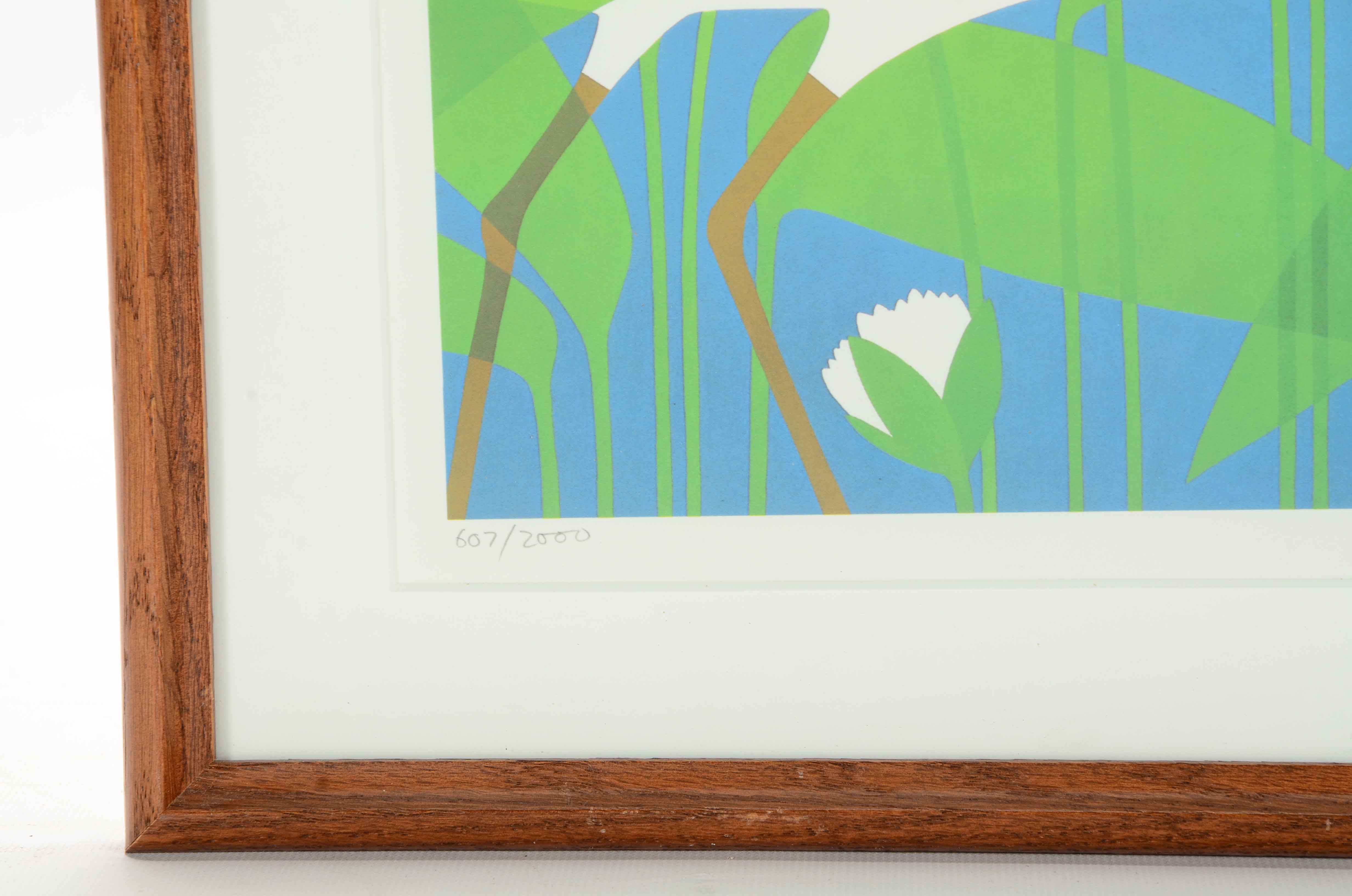 Ikki Matsumoto Signed Limited Edition Offset Lithograph Print of a Crane