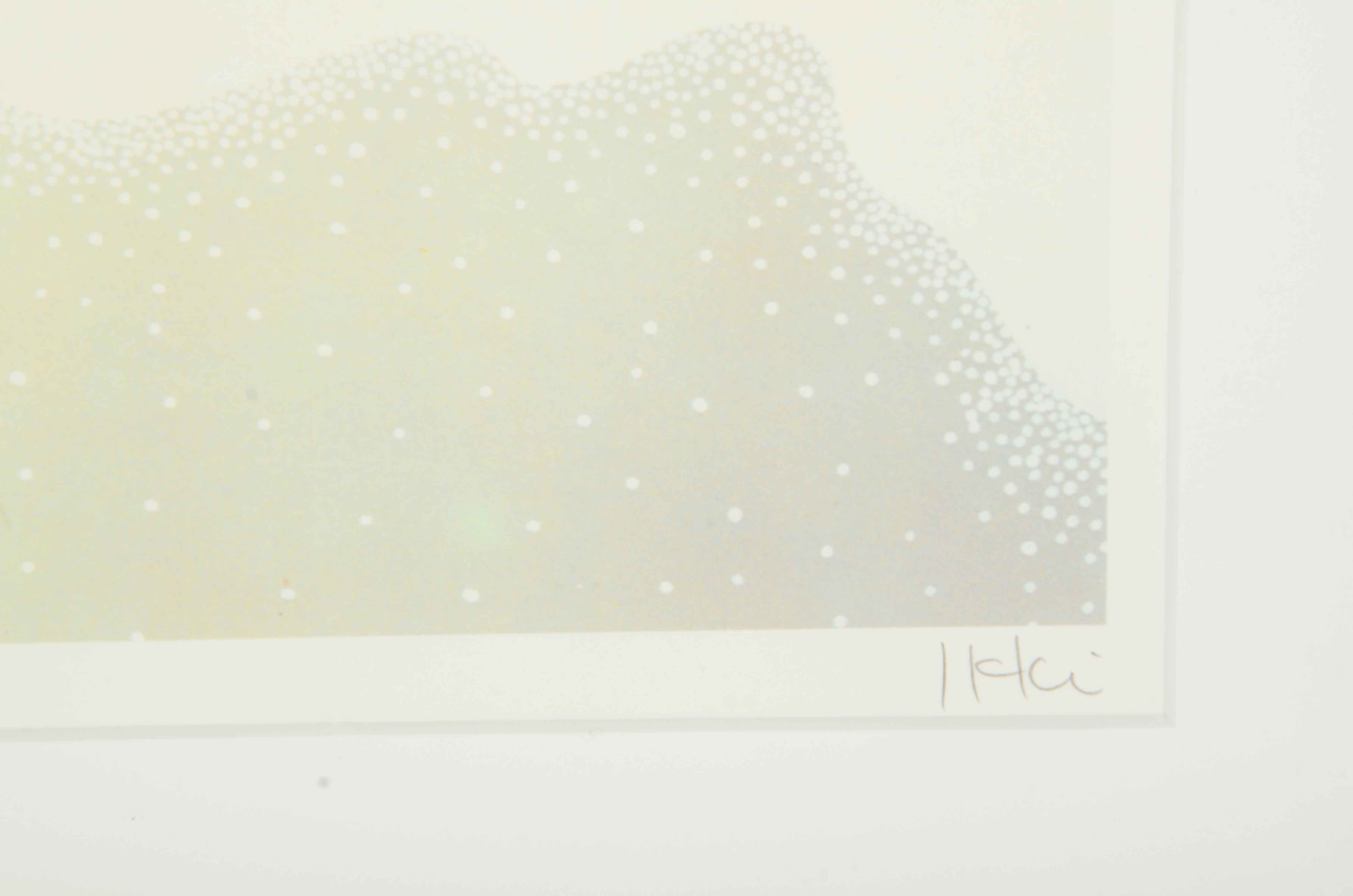 Ikki Matsumoto Signed Limited Edition Offset Lithograph Print of a Blue Heron