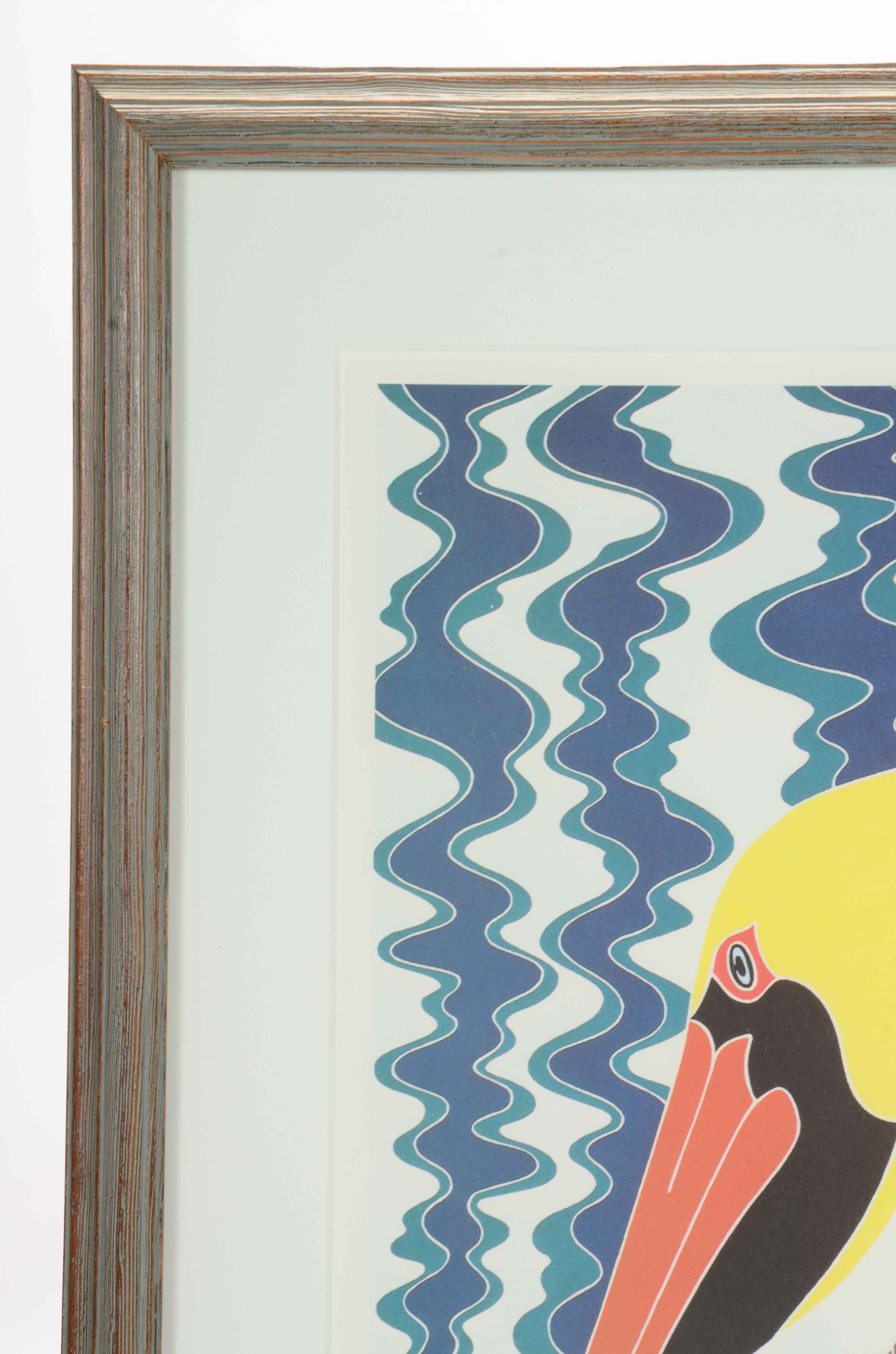 Ikki Matsumoto Signed Limited Edition Offset Lithograph Print of a Pelican