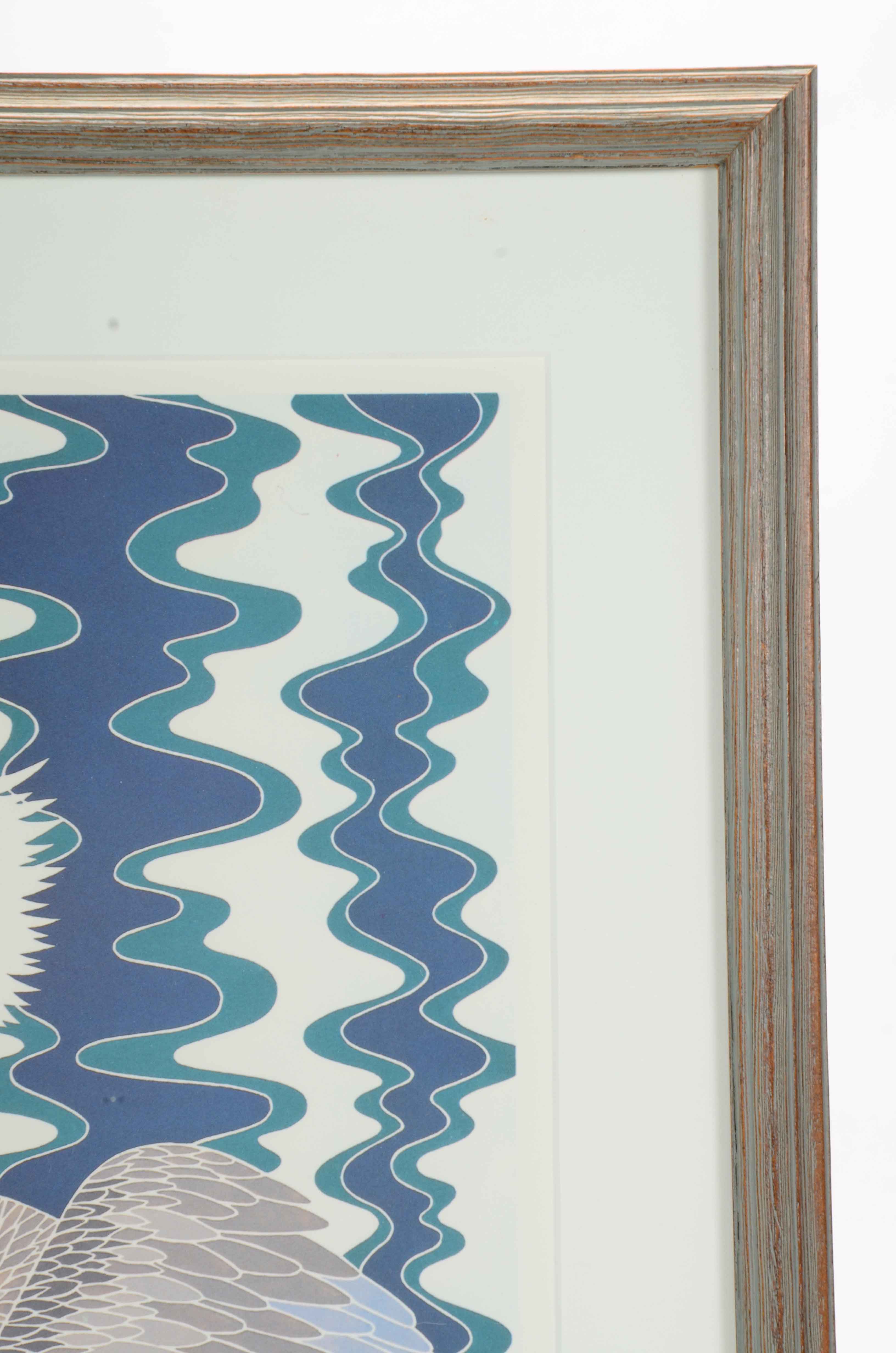 Ikki Matsumoto Signed Limited Edition Offset Lithograph Print of a Pelican