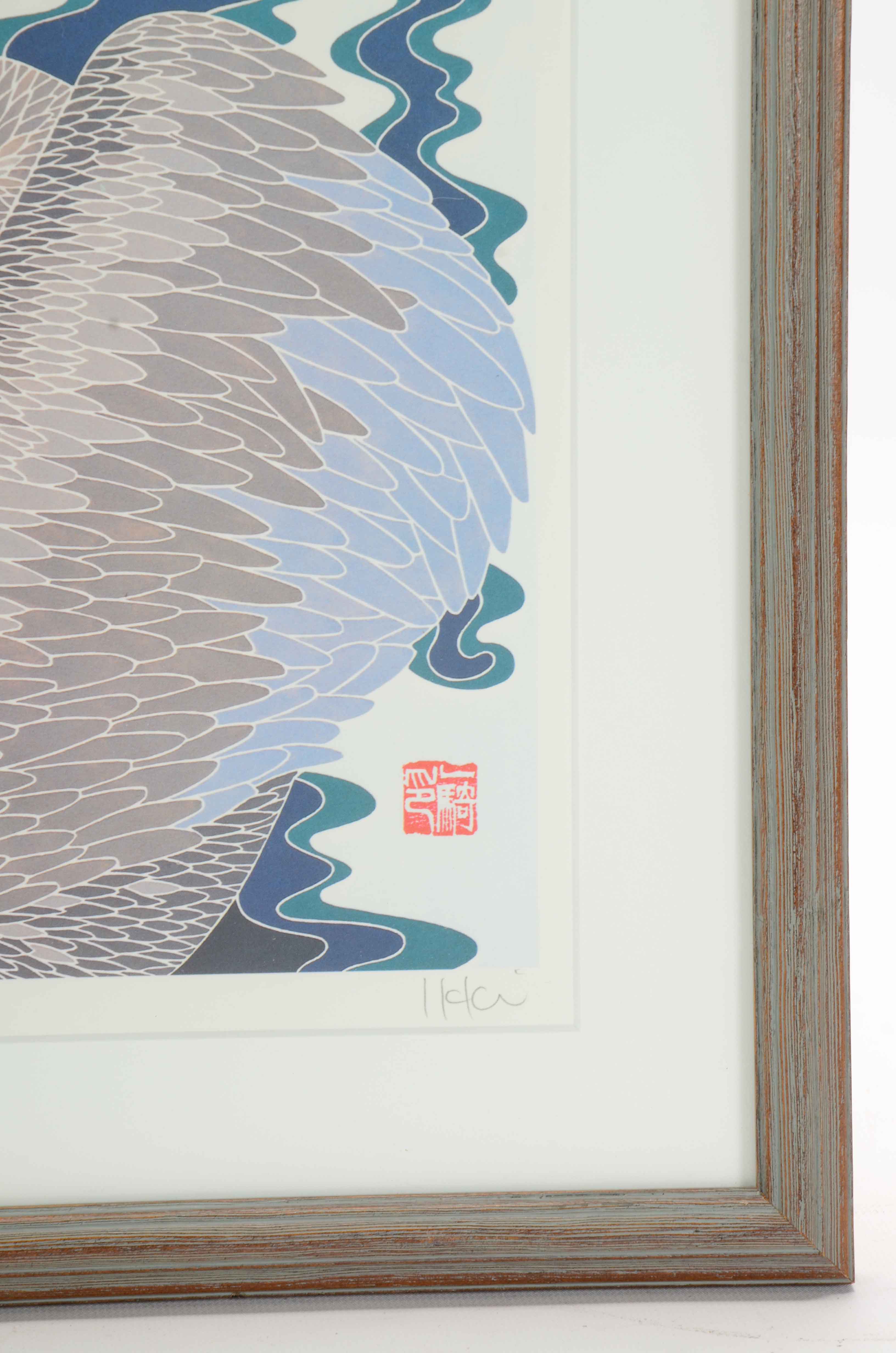 Ikki Matsumoto Signed Limited Edition Offset Lithograph Print of a Pelican