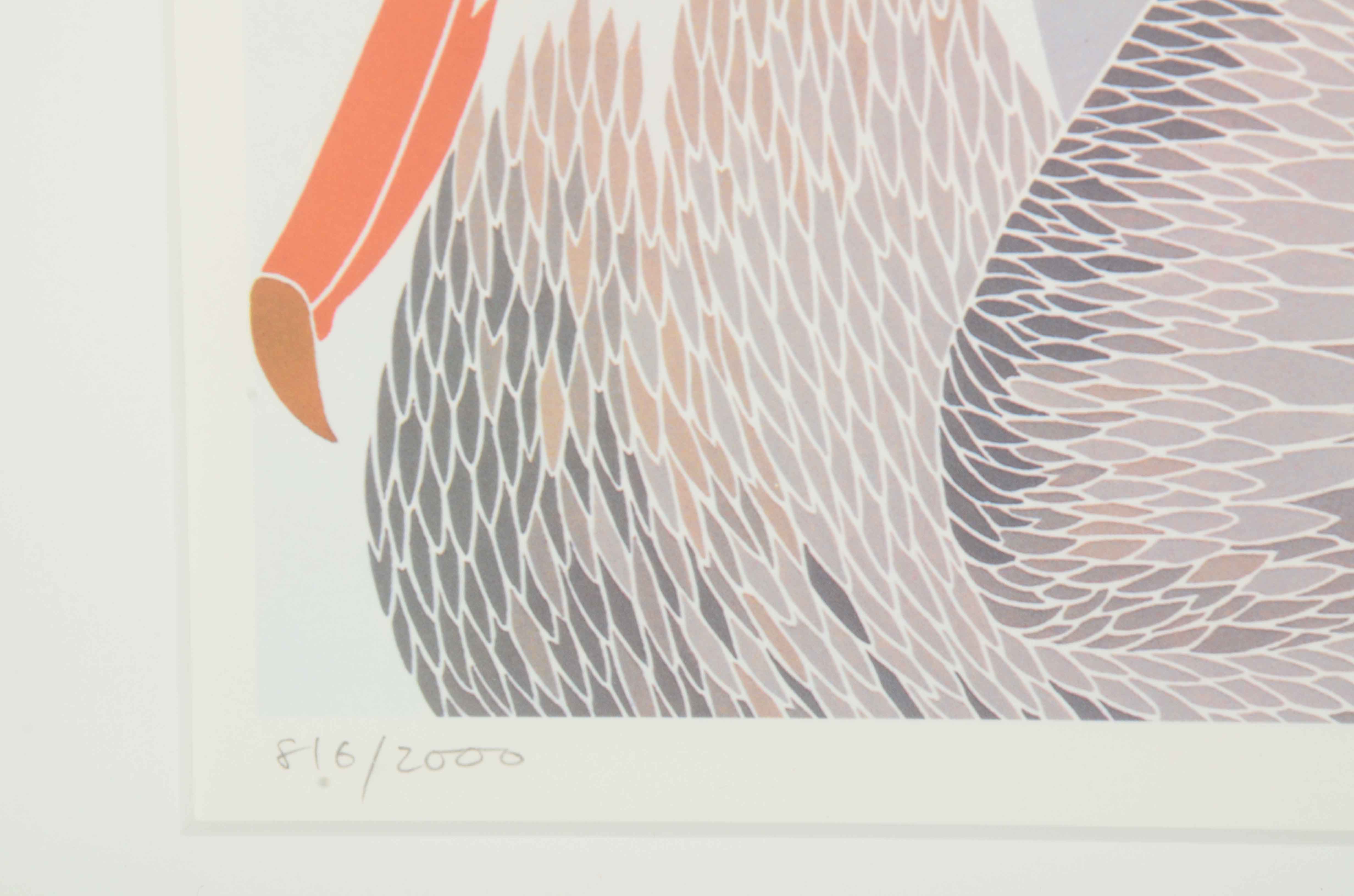 Ikki Matsumoto Signed Limited Edition Offset Lithograph Print of a Pelican