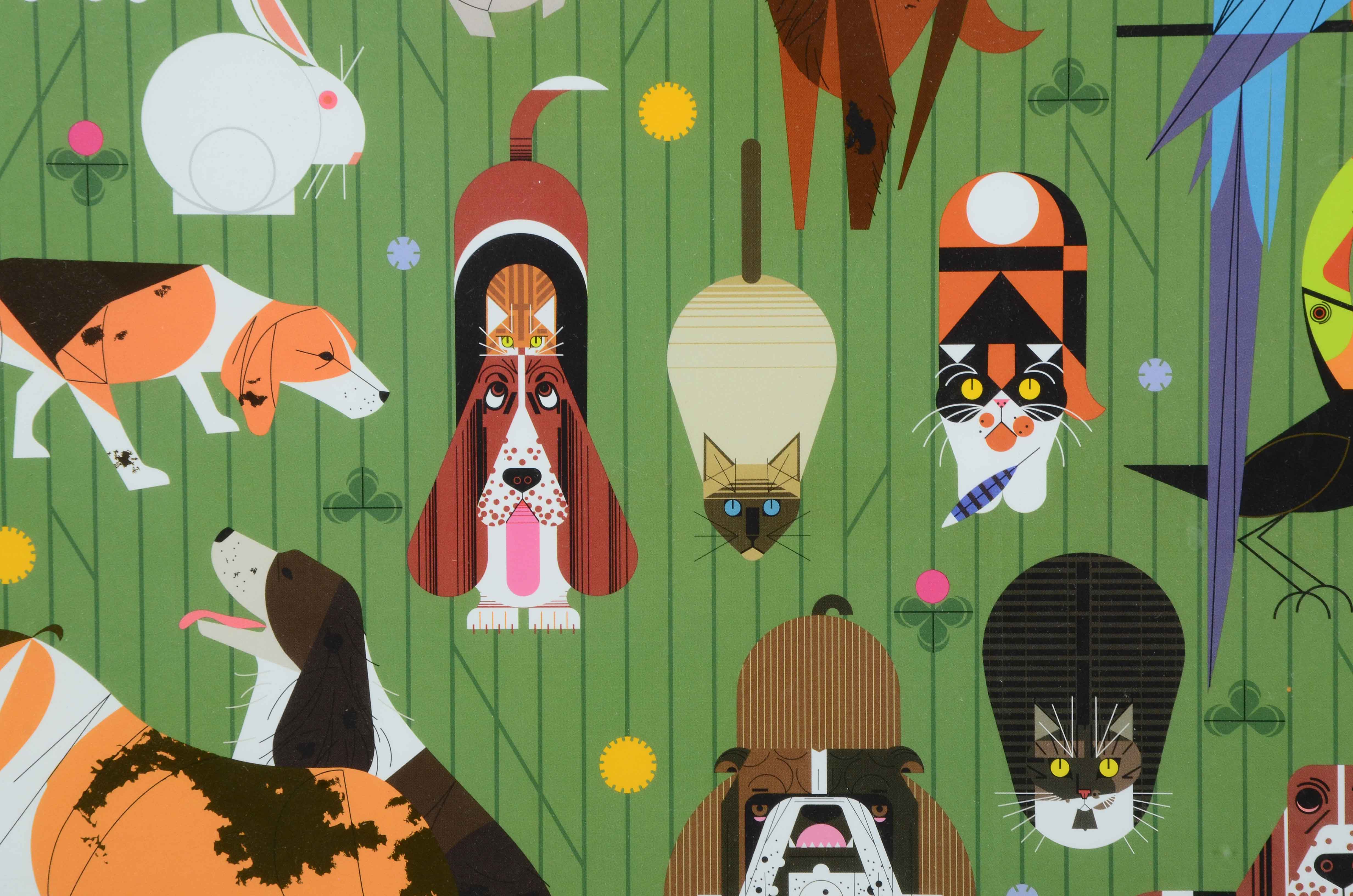 Charley Harper Offset Lithograph "Friends of Our Families"